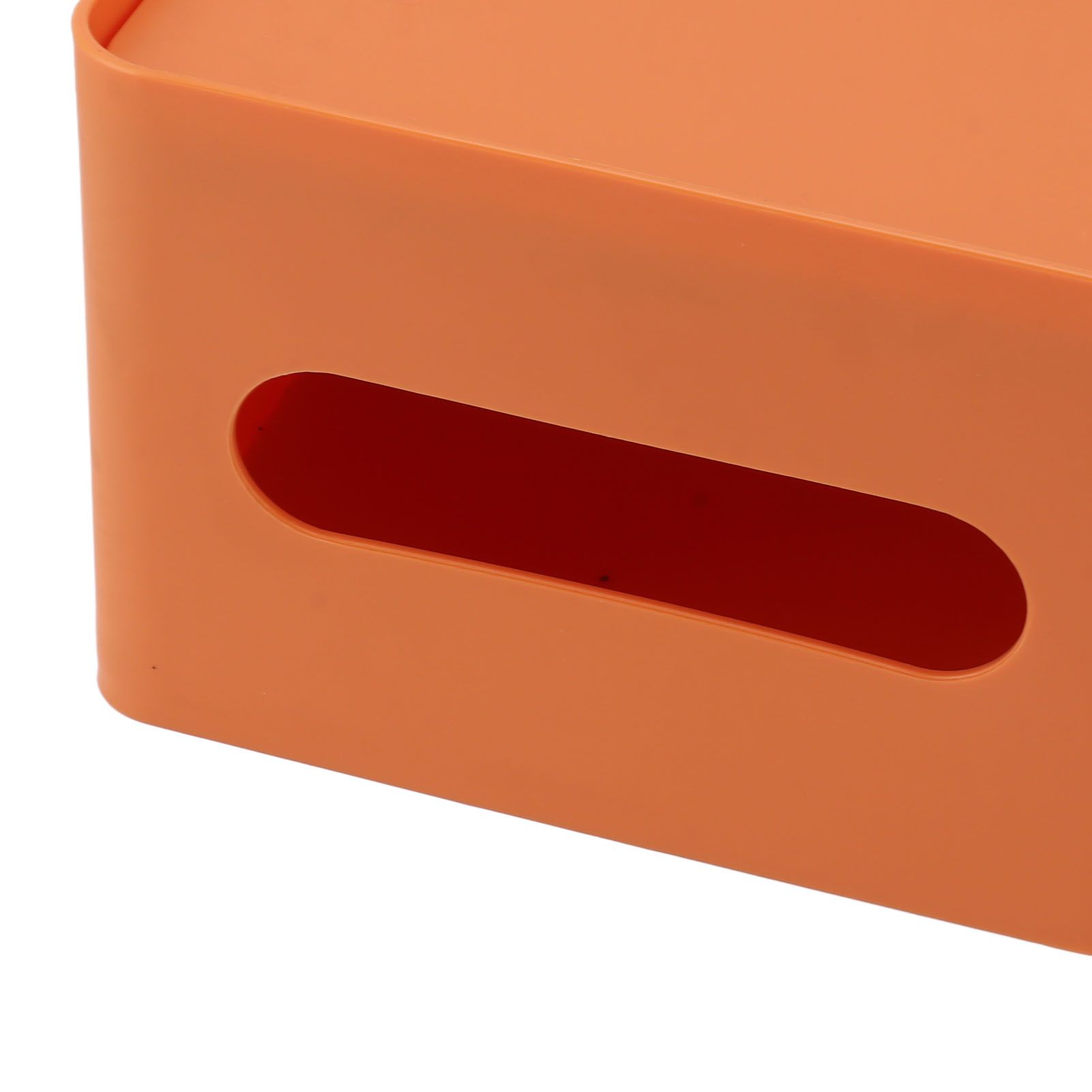 Tissue Box Organizer with Lid Plastic Exquisite Smooth Surface Tissue Desk view 14