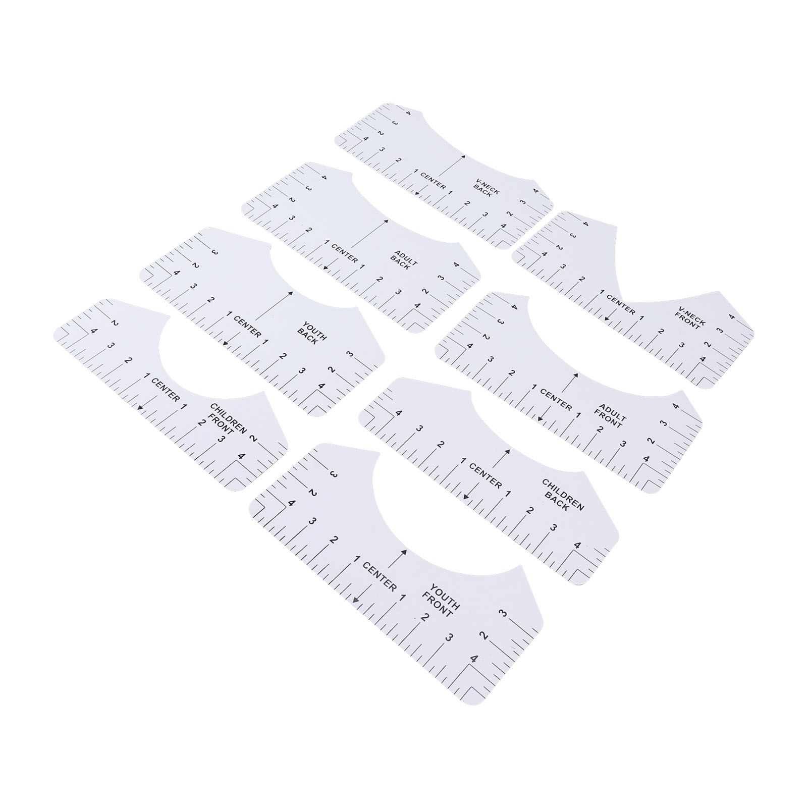 8PCS T Shirt Ruler Guide PVC Clothing Centering Design T Shirt Alignment Tool view 2