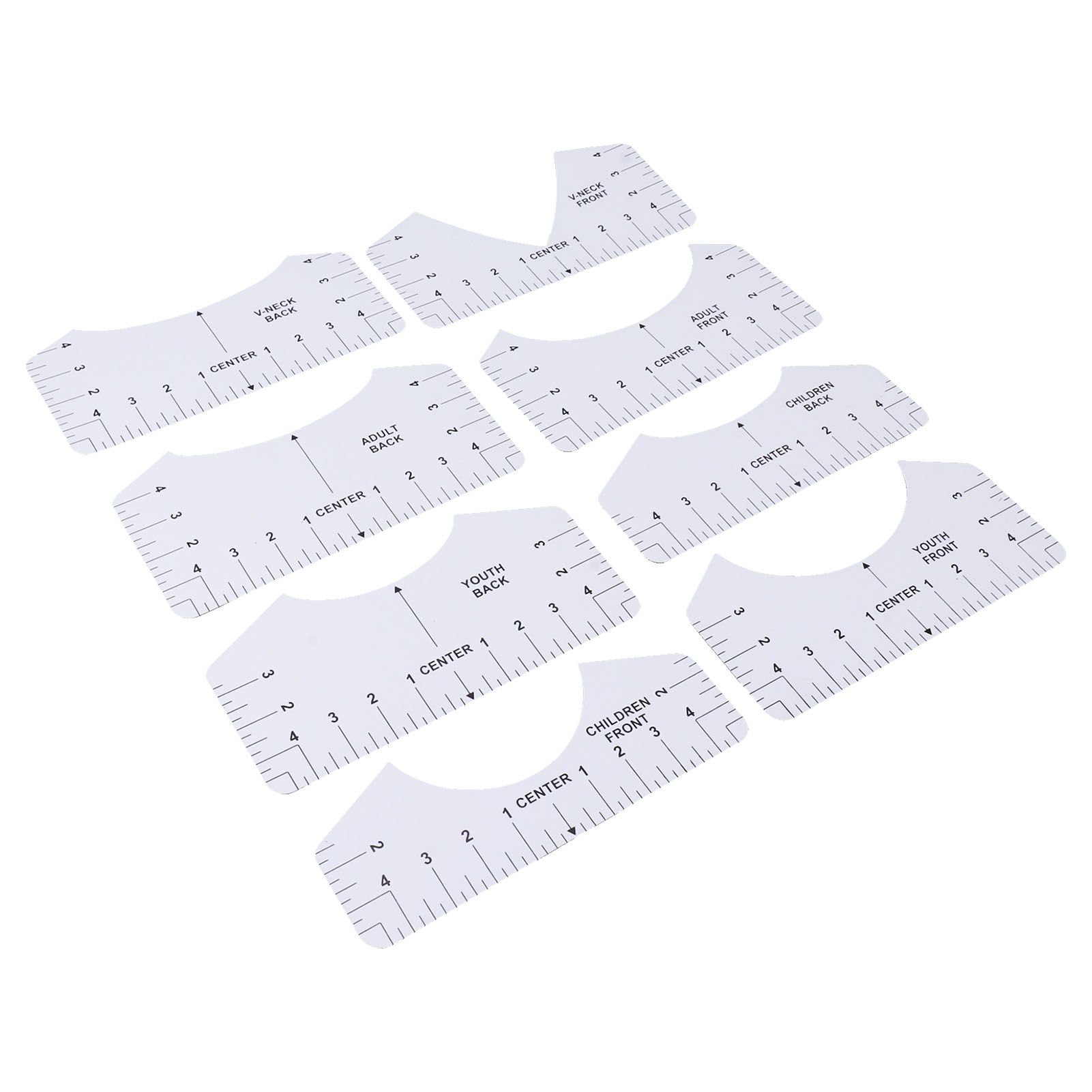 8PCS T Shirt Ruler Guide PVC Clothing Centering Design T Shirt Alignment Tool view 3
