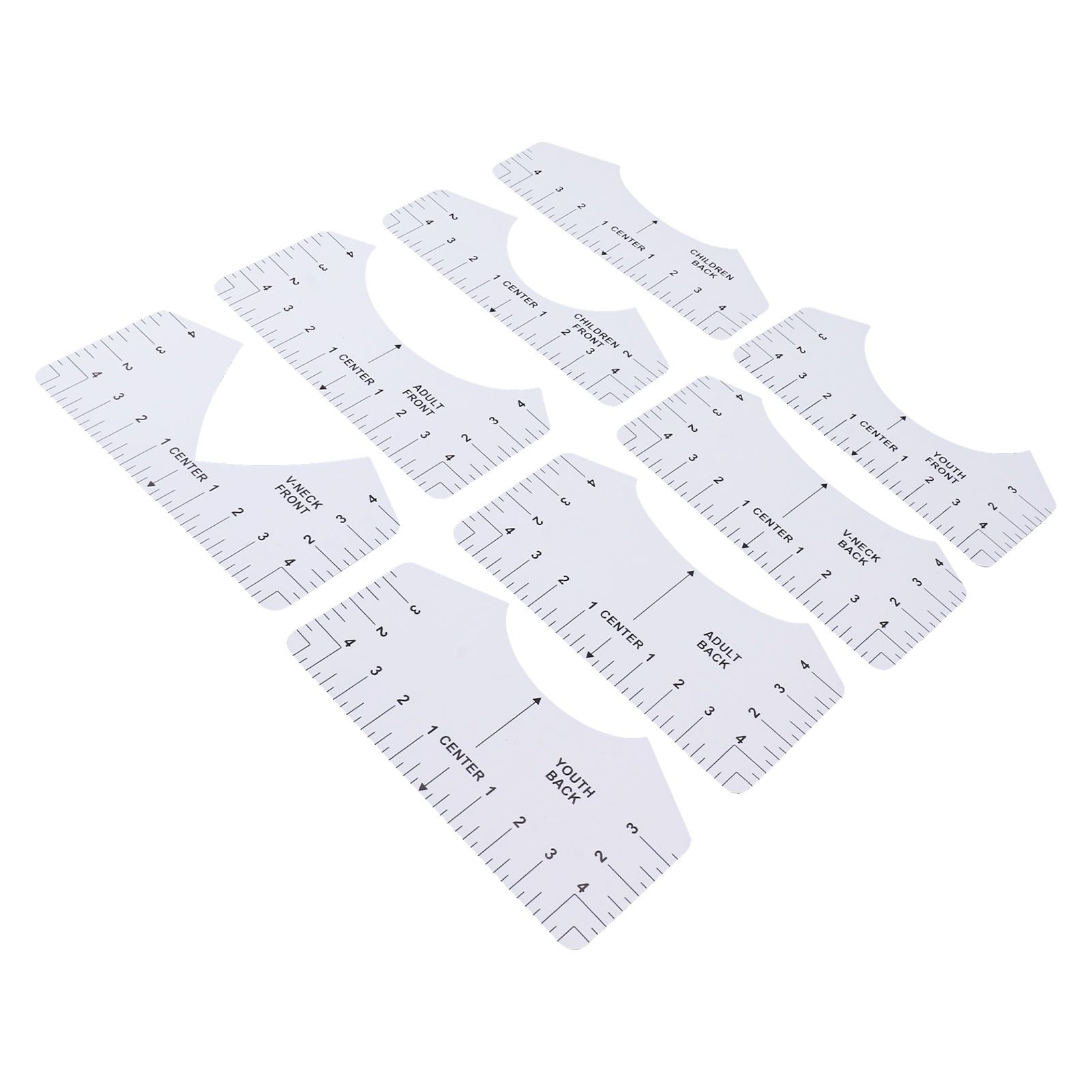 8PCS T Shirt Ruler Guide PVC Clothing Centering Design T Shirt Alignment Tool view 5