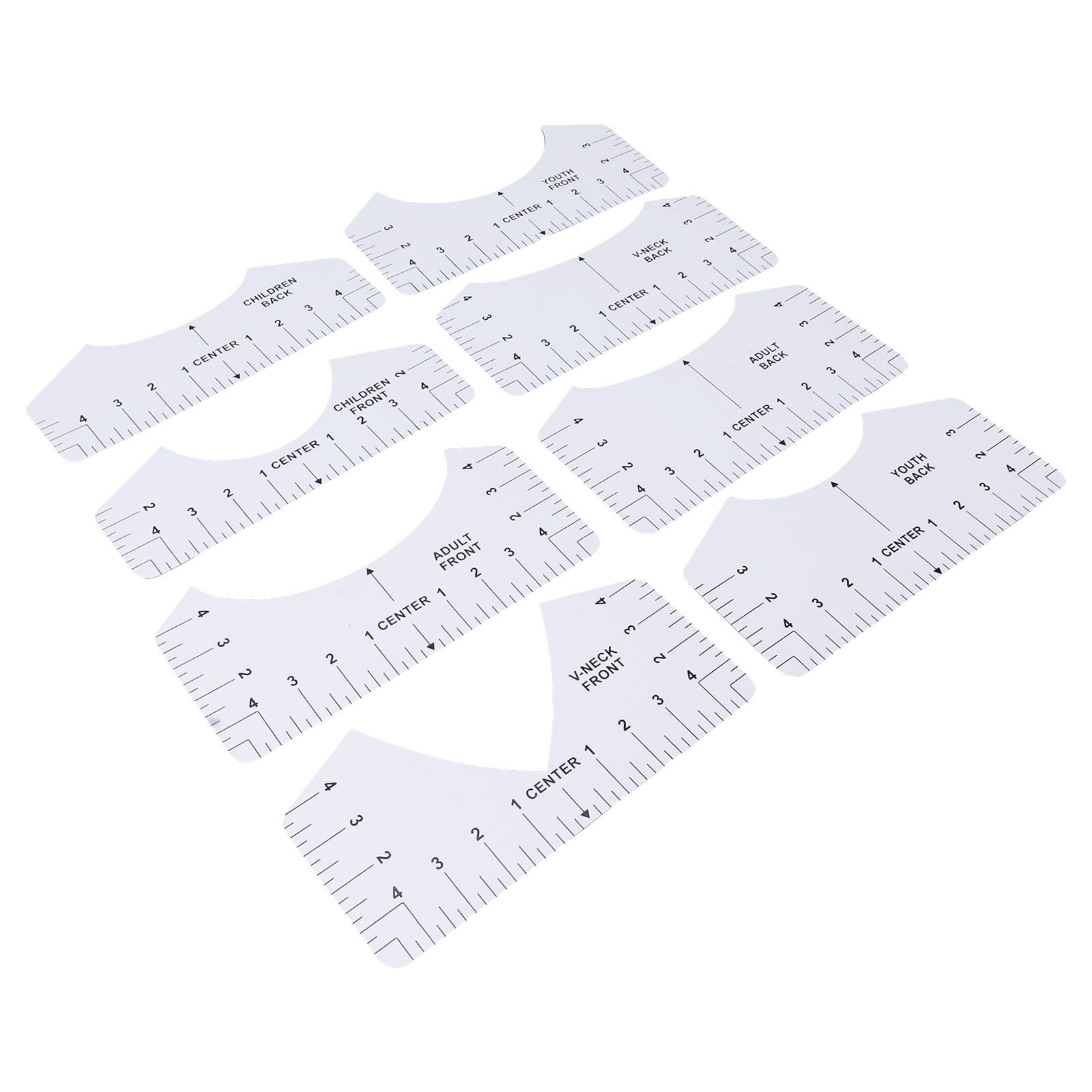 8PCS T Shirt Ruler Guide PVC Clothing Centering Design T Shirt Alignment Tool view 6