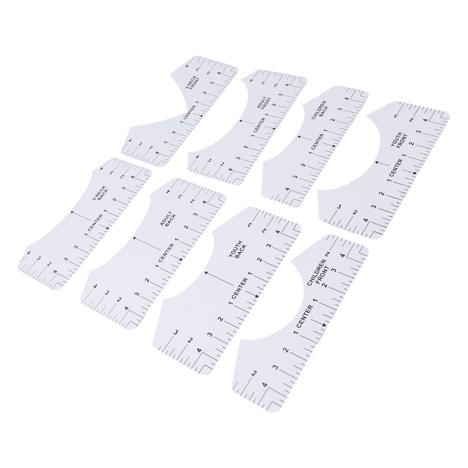 8PCS T Shirt Ruler Guide PVC Clothing Centering Design T Shirt Alignment Tool view 7