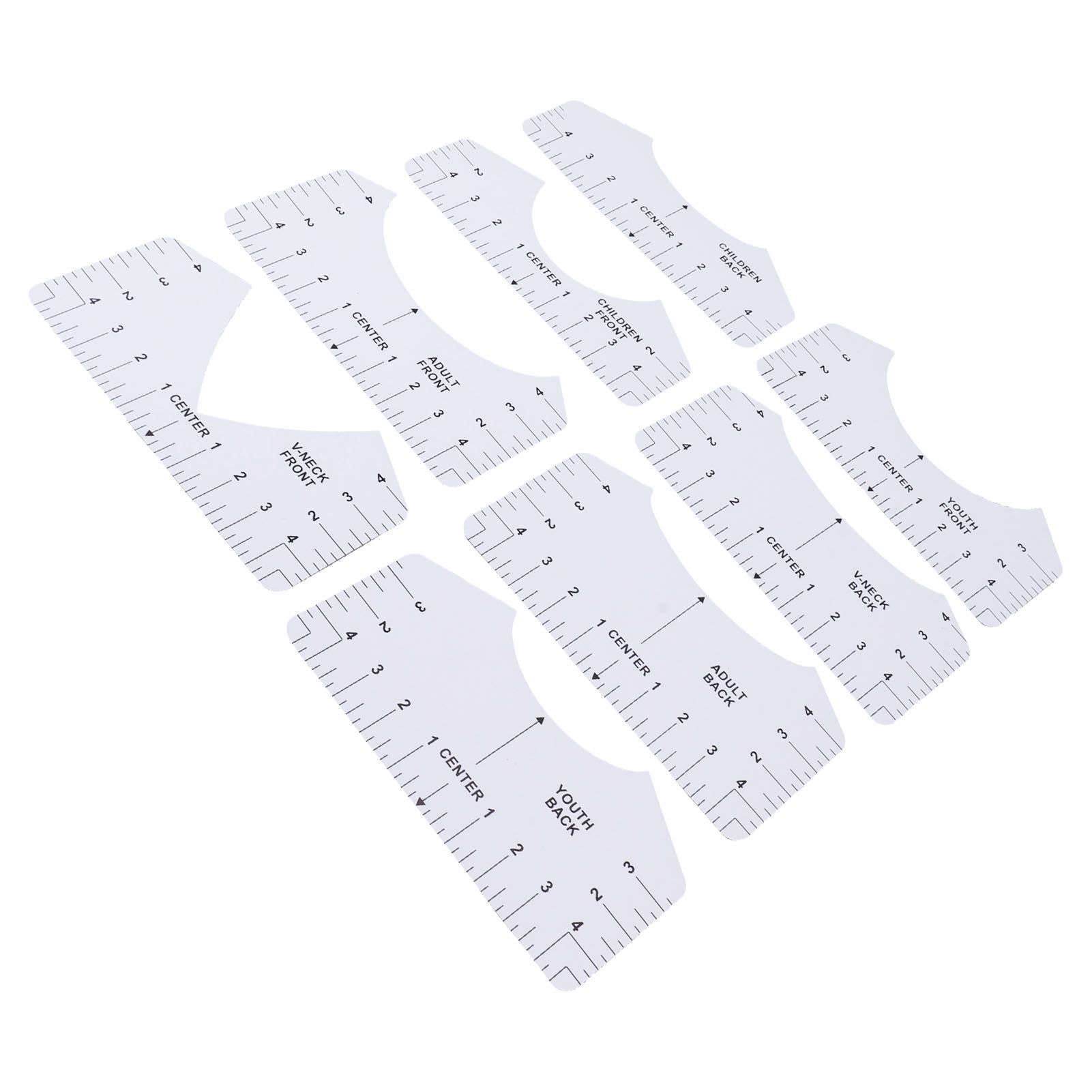8PCS T Shirt Ruler Guide PVC Clothing Centering Design T Shirt Alignment Tool view 8