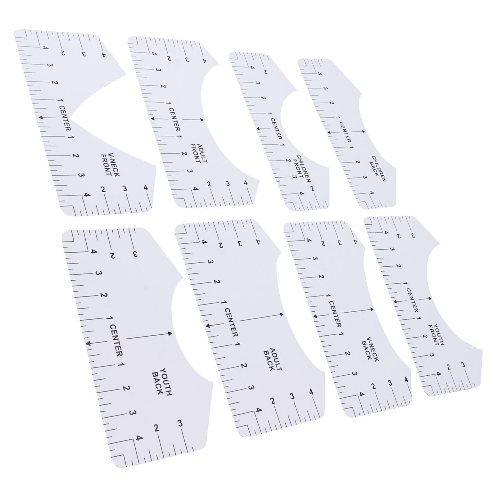 8PCS T Shirt Ruler Guide PVC Clothing Centering Design T Shirt Alignment Tool view 9