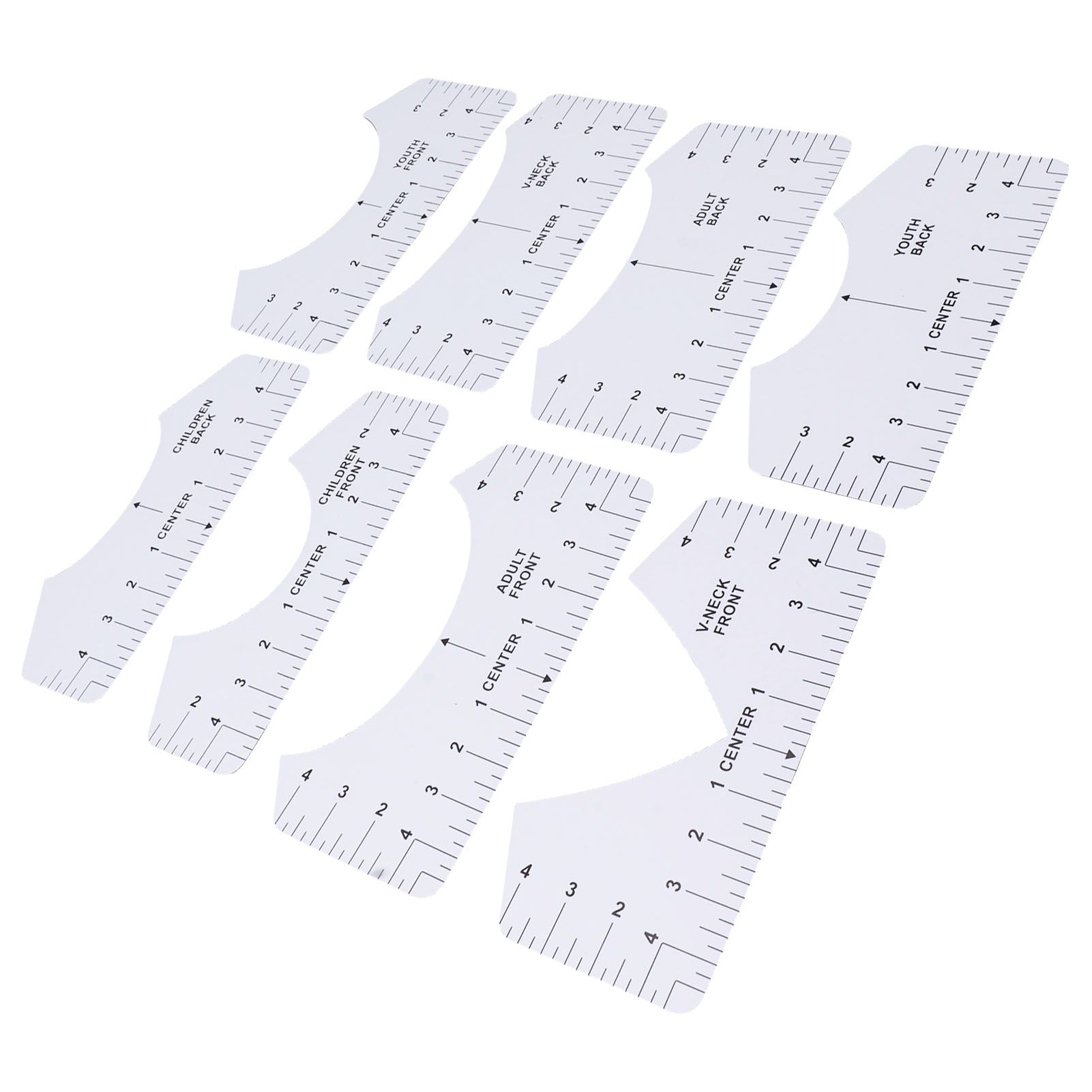 8PCS T Shirt Ruler Guide PVC Clothing Centering Design T Shirt Alignment Tool view 10