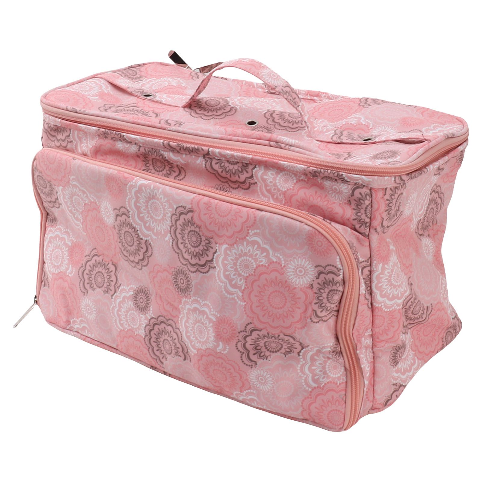 Knitting Bag Pink Oxford Cloth DIY Multifunctional Portable Crochet Holder Bag view 2
