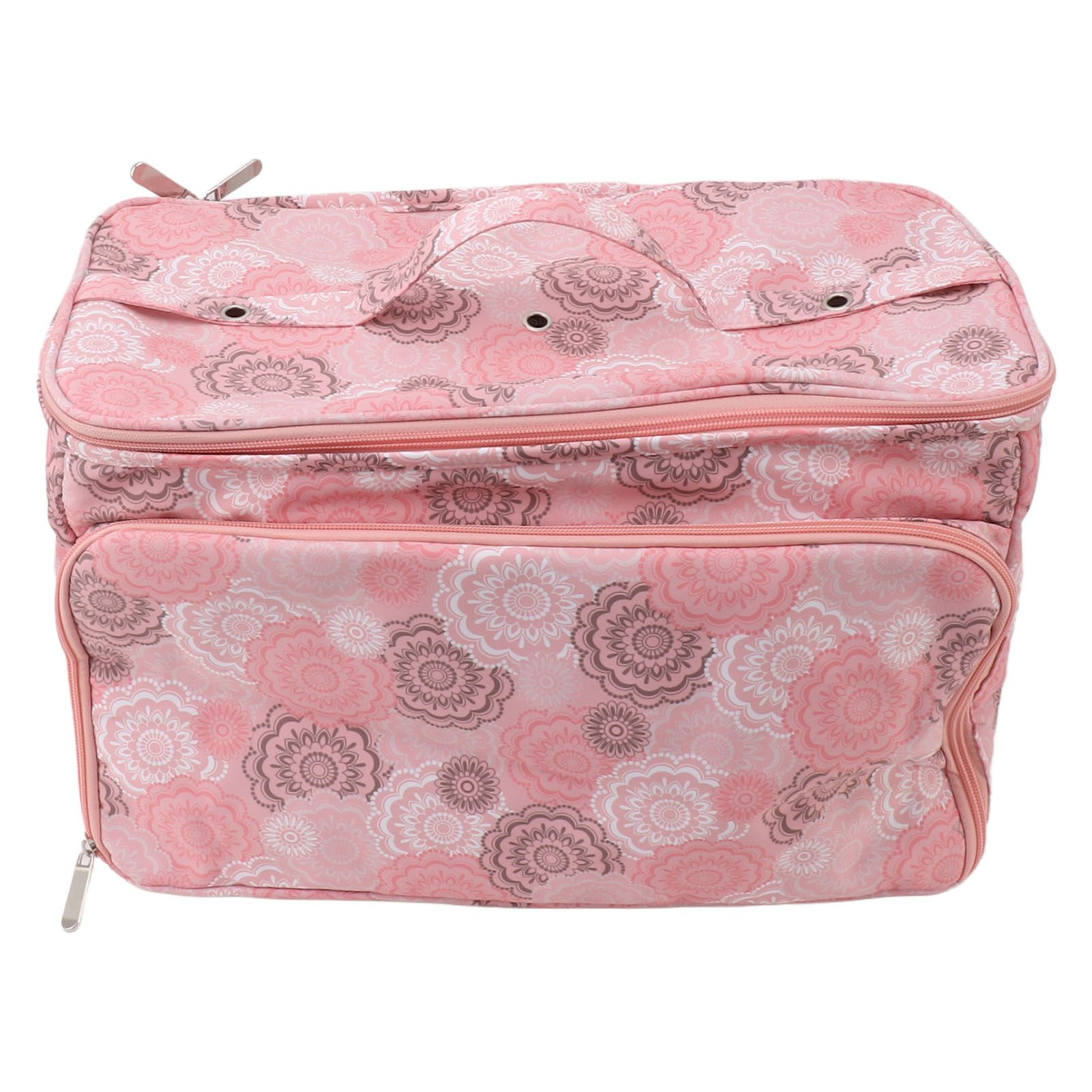 Knitting Bag Pink Oxford Cloth DIY Multifunctional Portable Crochet Holder Bag view 3