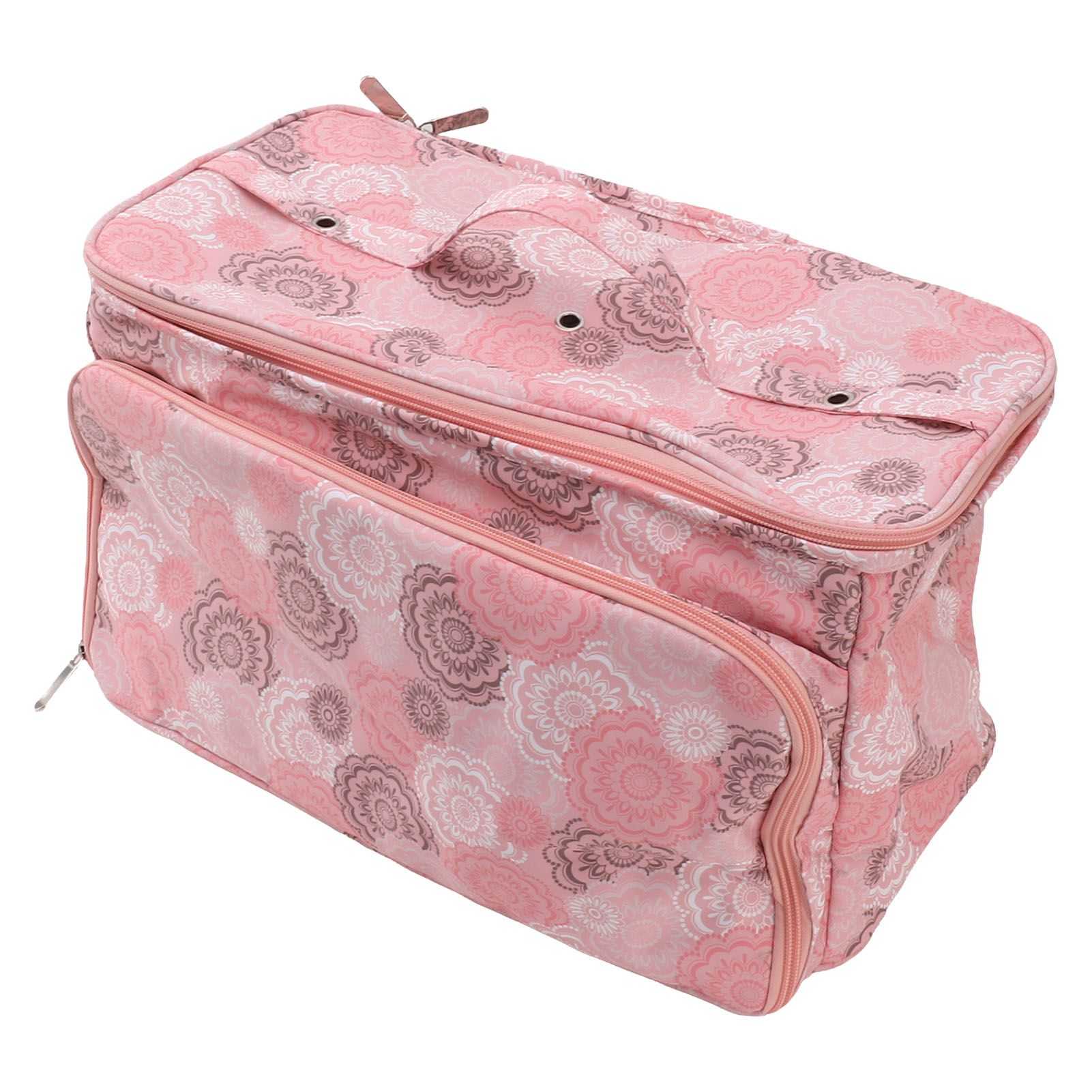 Knitting Bag Pink Oxford Cloth DIY Multifunctional Portable Crochet Holder Bag view 4