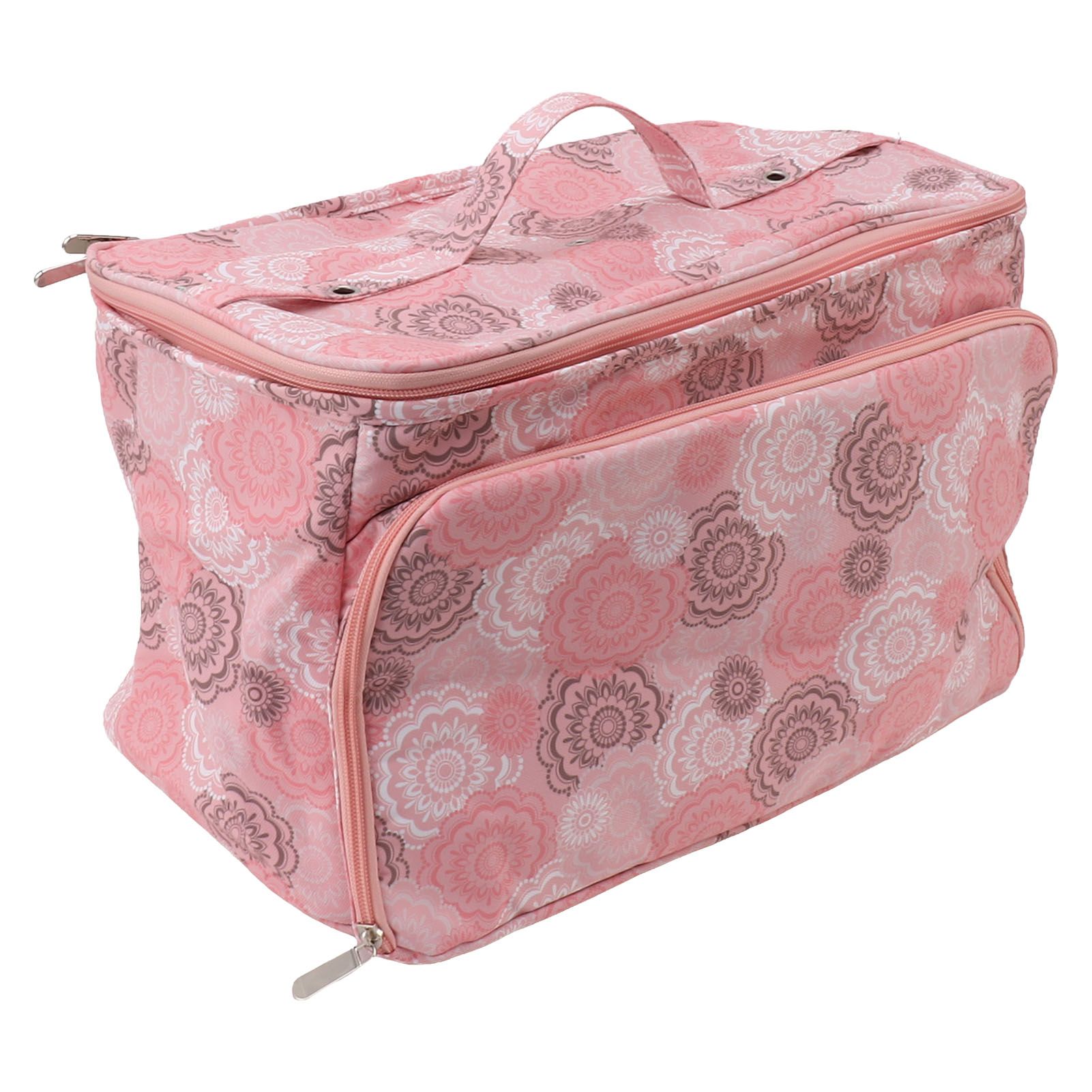 Knitting Bag Pink Oxford Cloth DIY Multifunctional Portable Crochet Holder Bag view 5