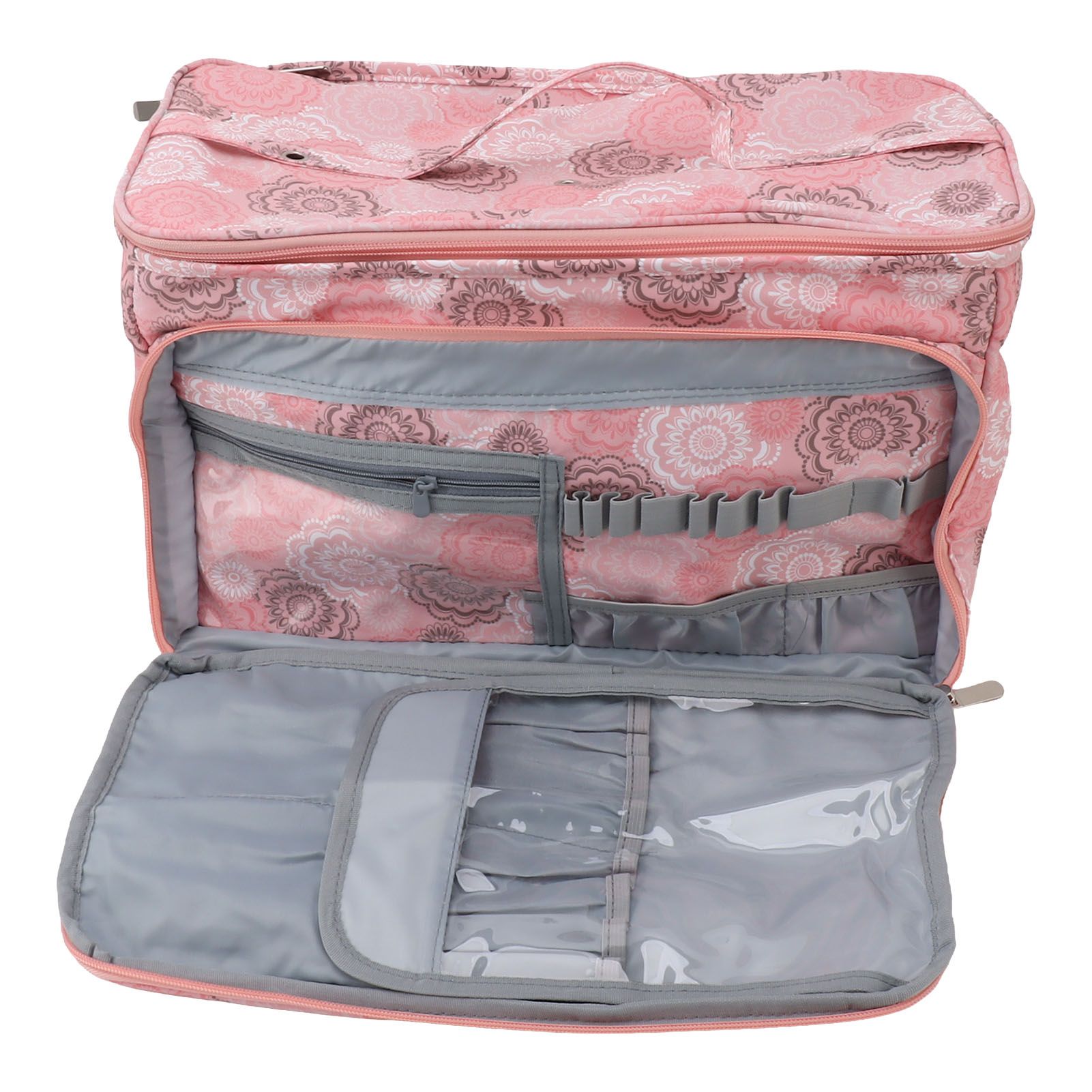 Knitting Bag Pink Oxford Cloth DIY Multifunctional Portable Crochet Holder Bag view 9