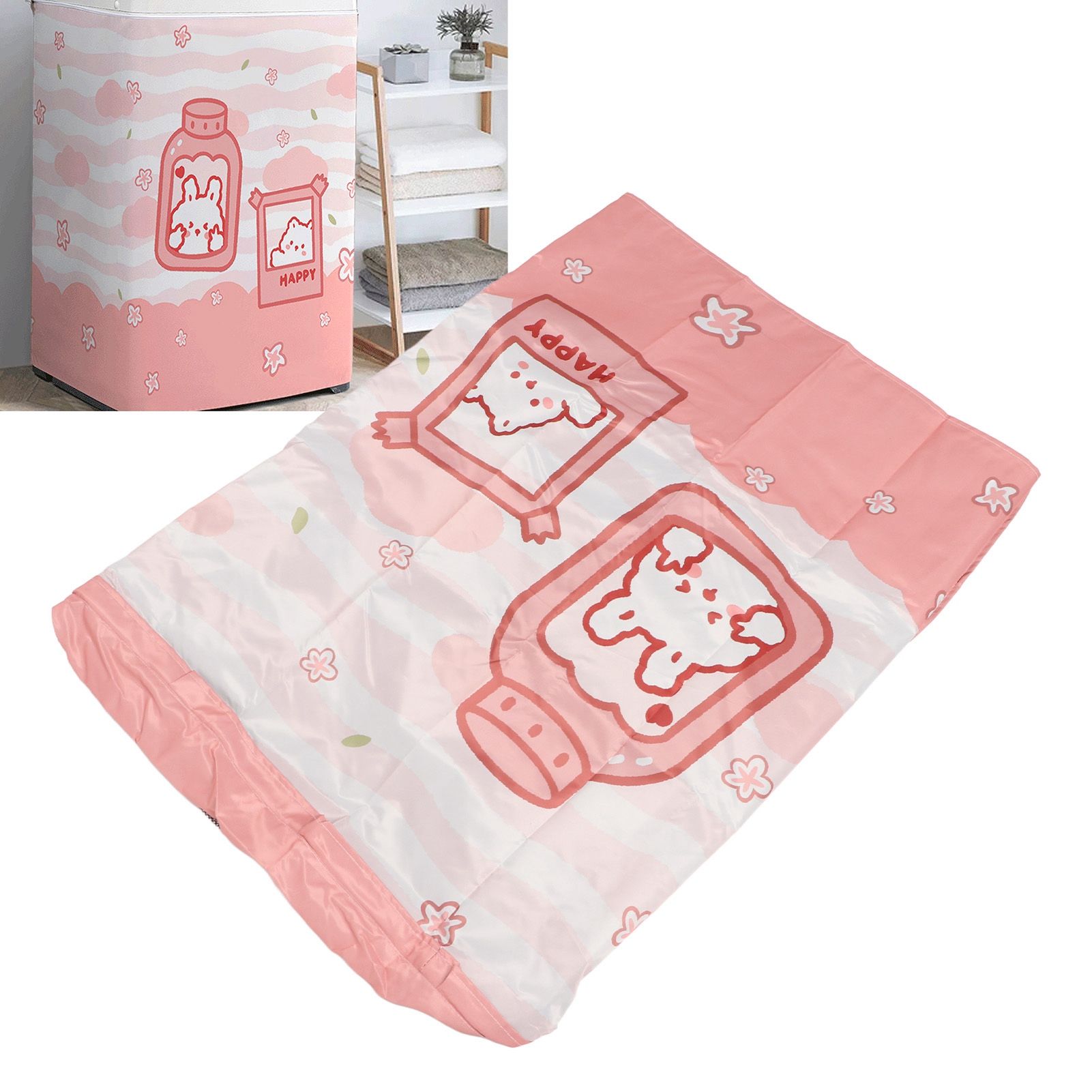 Washing Machine Cover Waterproof Sunscreen Dustproof Cover for Haier for Midea view 12