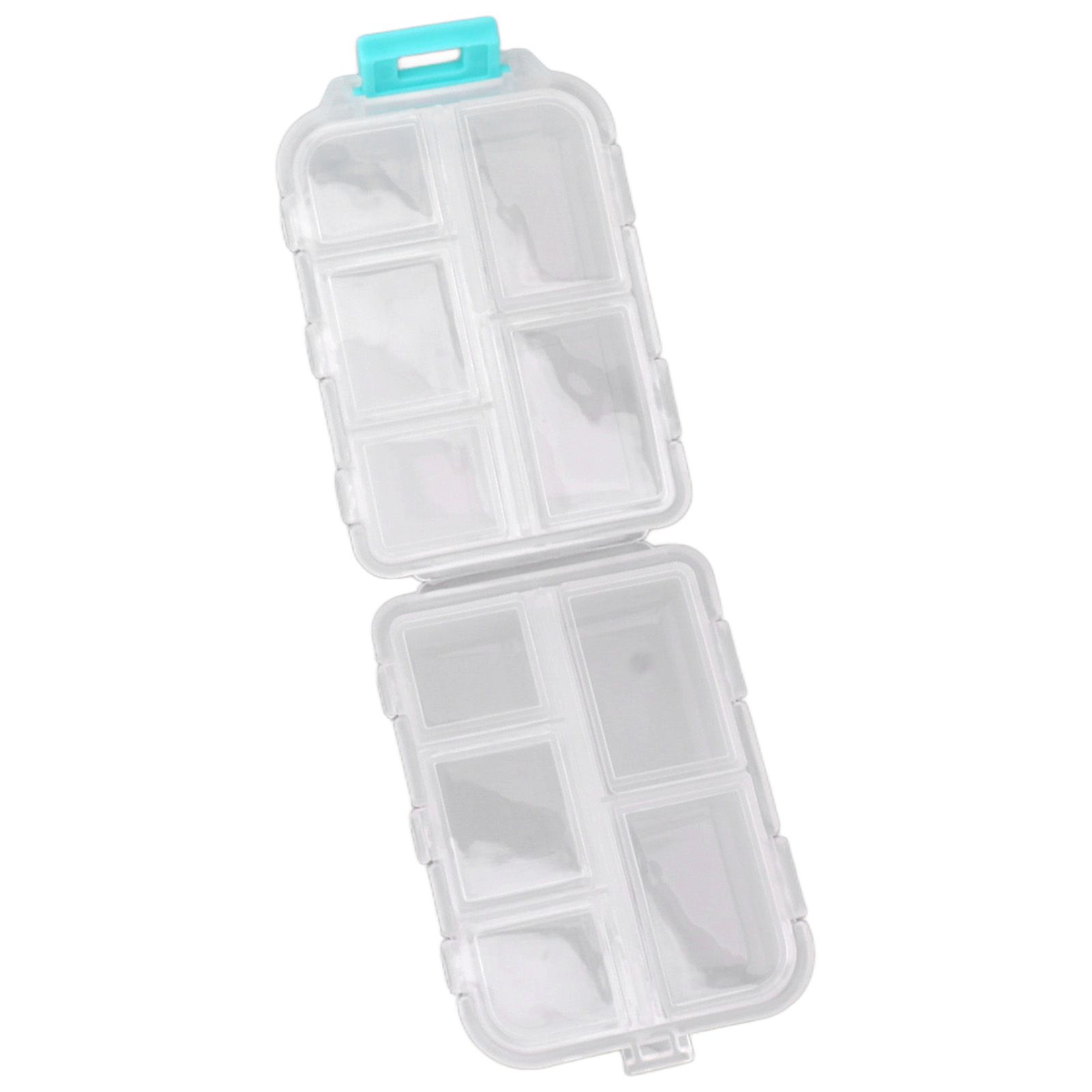 Medicine Box Medicine Case Plastic Waterproof 10 Compartments Buckle Lock view 4