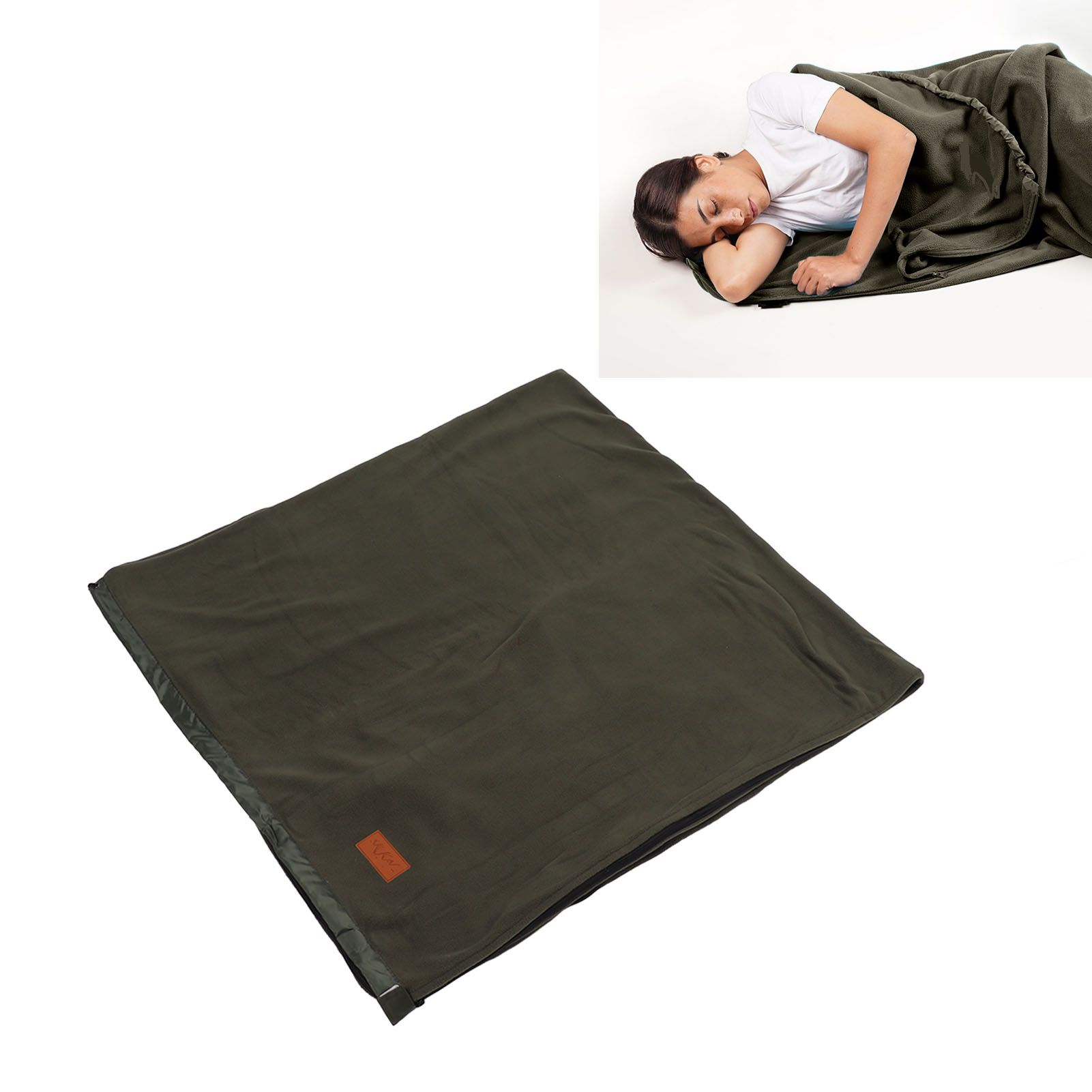 Sleeping Bag Liner Super Thick Fleece Soft Sleeping Bag Liner Blanket for view 12