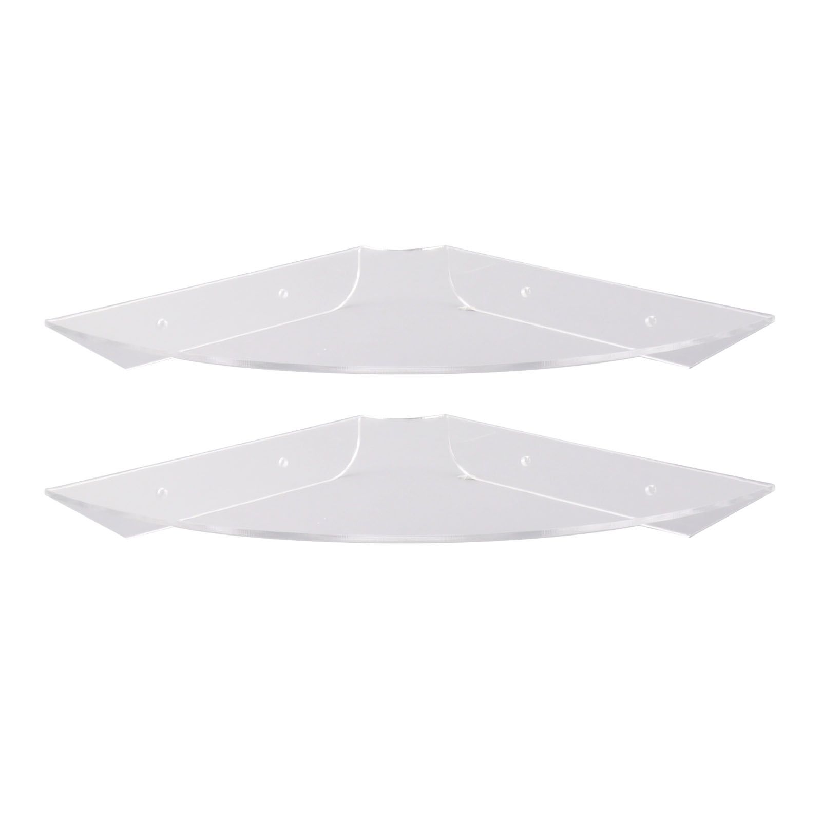 2pcs Wall Mount Floating Corner Shelves Quarter Round Hanging Corner Shelves view 4