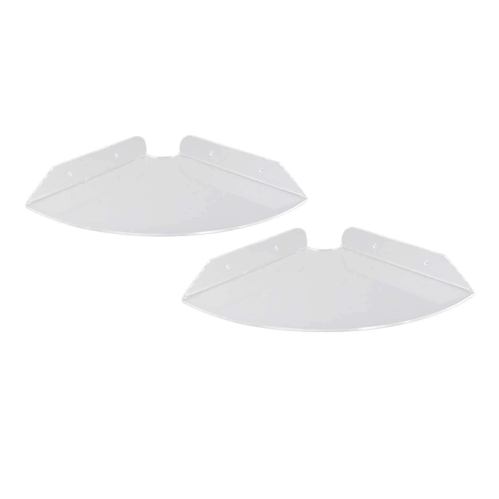 2pcs Wall Mount Floating Corner Shelves Quarter Round Hanging Corner Shelves view 8