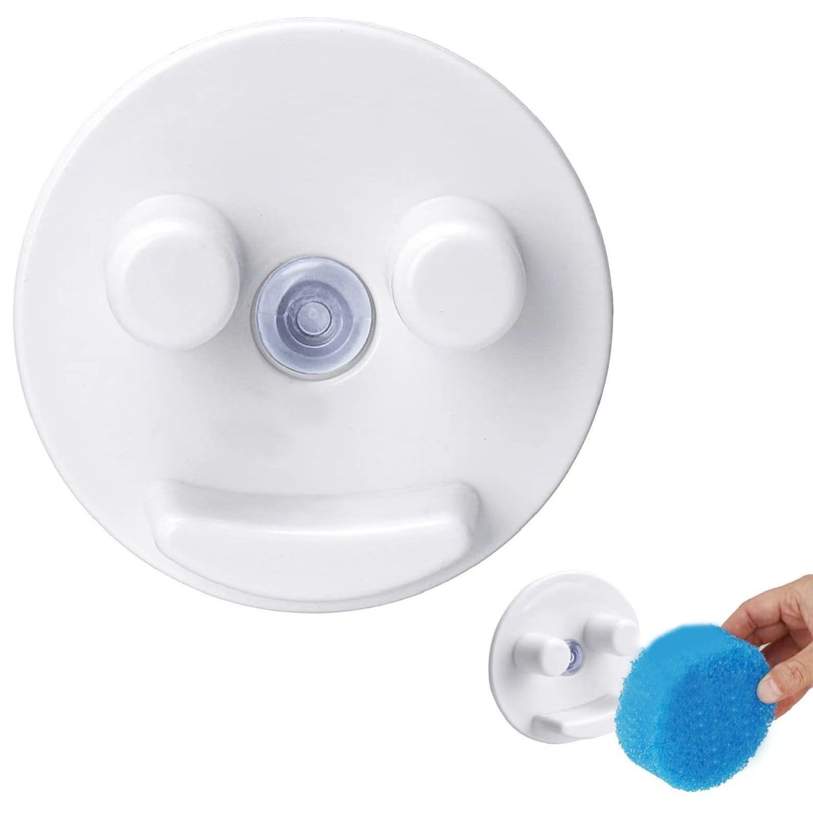 Round Sponge Holder Suction Cup Installation Face Sponge Organizer for Kitchen view 11
