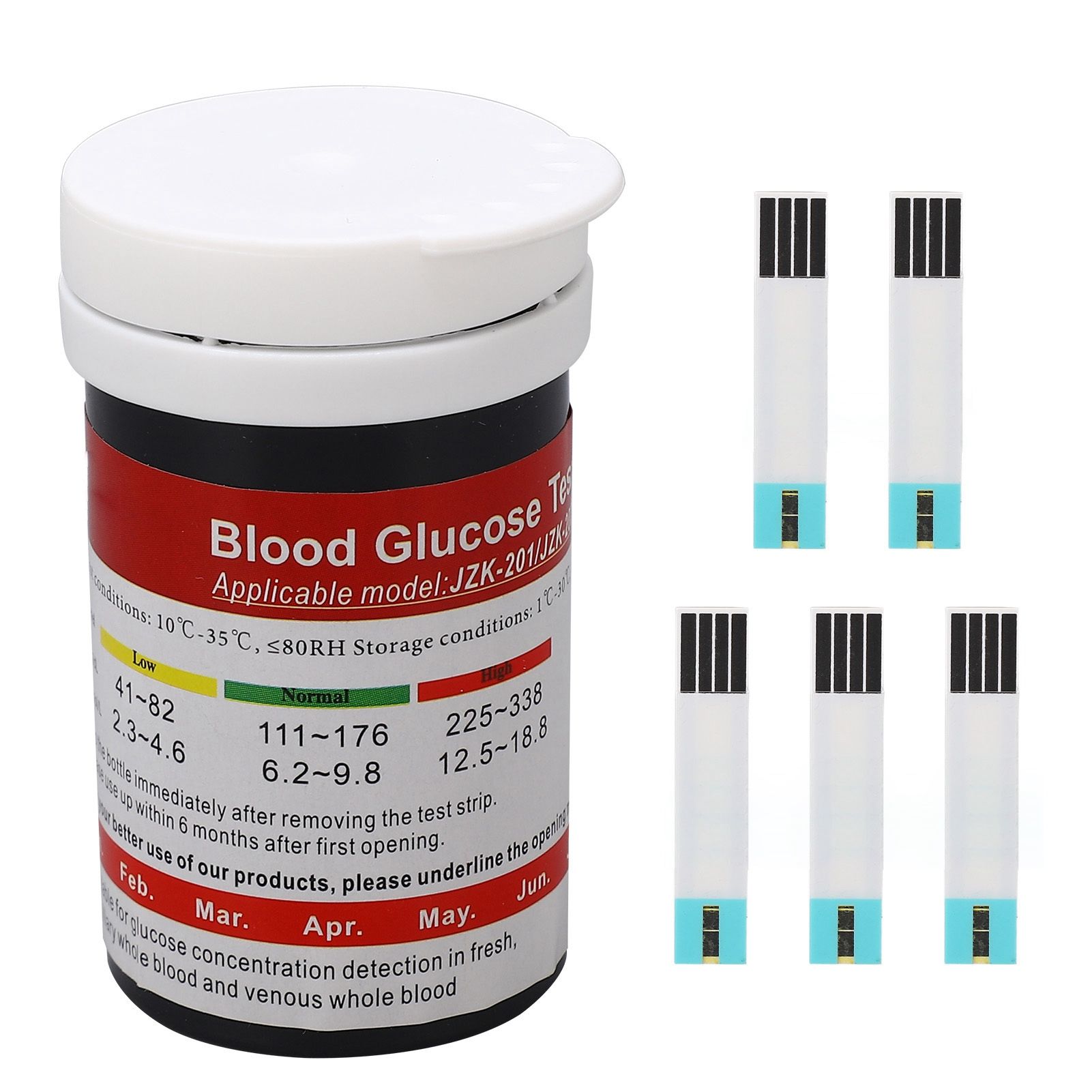 50 Count Blood Glucose Test Strips Accurate PET Blood Sugar Test Strips for view 3