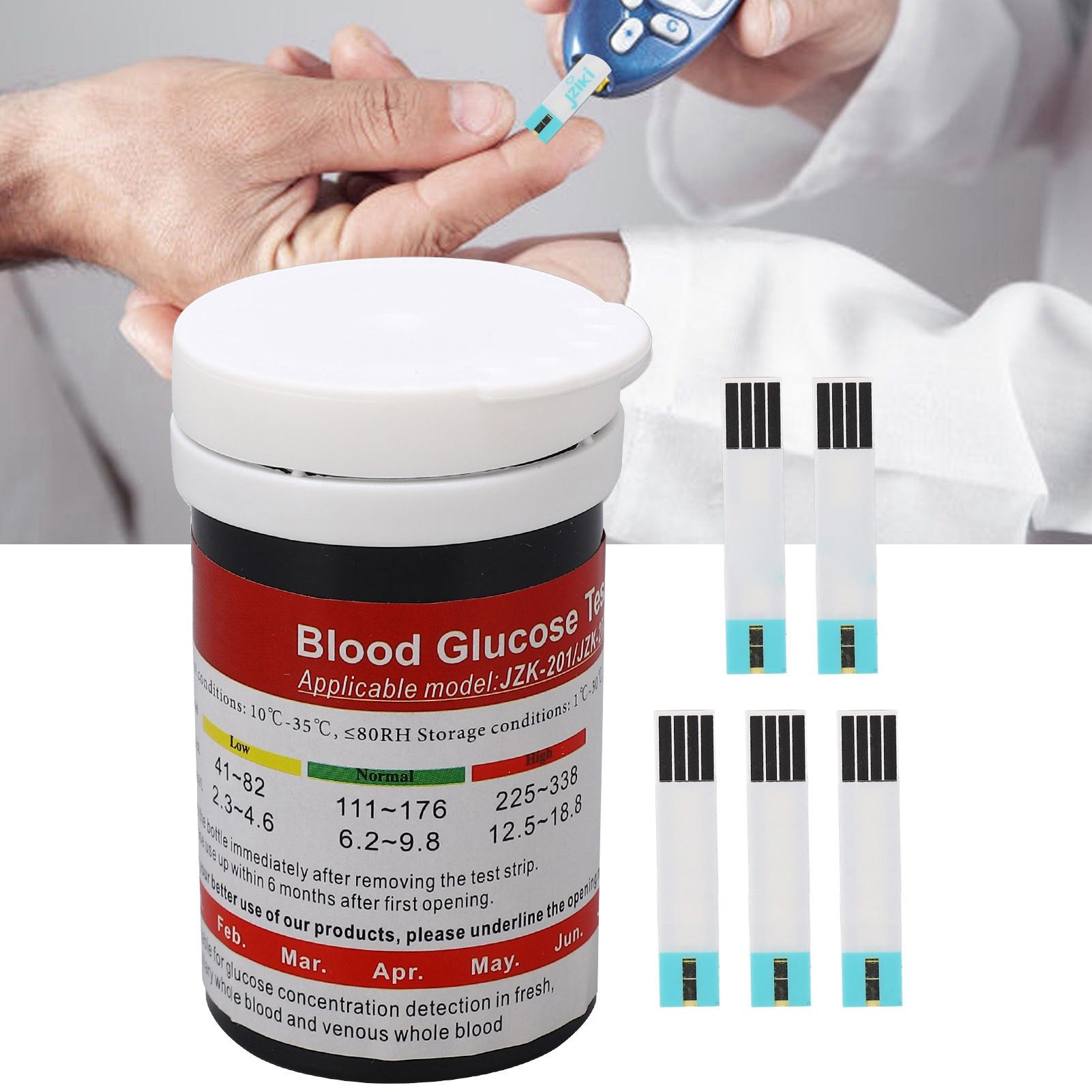 50 Count Blood Glucose Test Strips Accurate PET Blood Sugar Test Strips for view 11