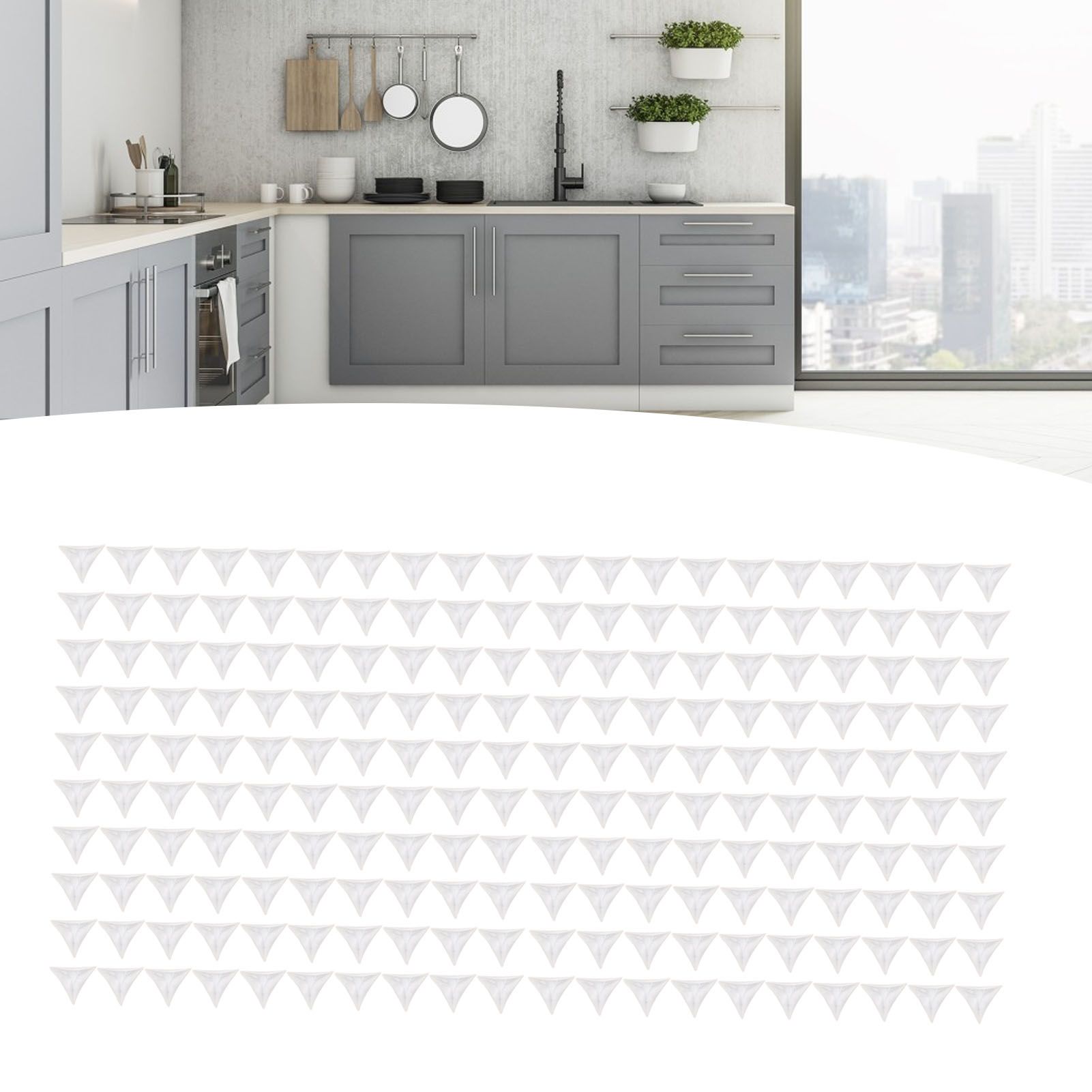 200pcs Inside Corner Dust Guards Clear Triangular Anti Collision Dust Proof view 12