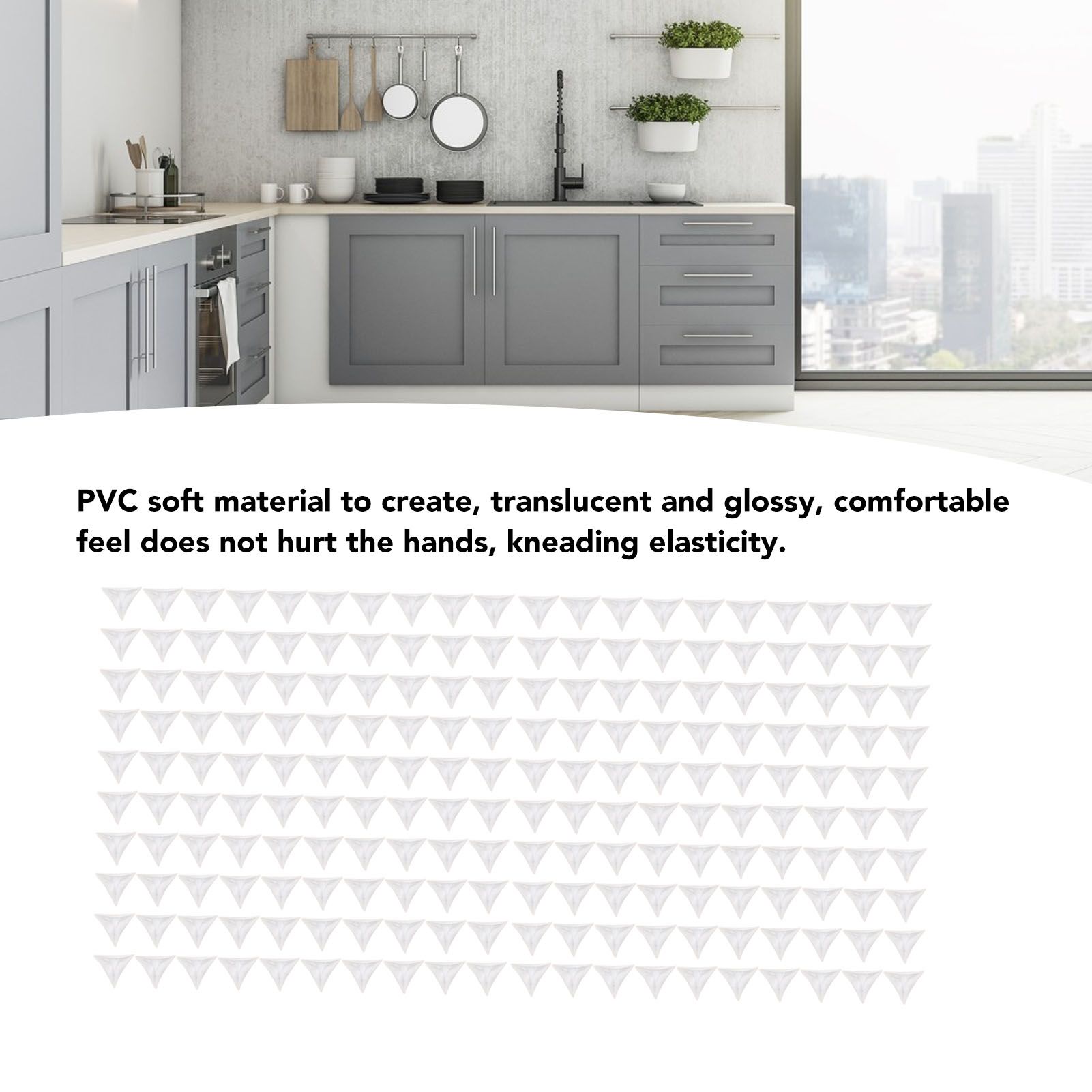 200pcs Inside Corner Dust Guards Clear Triangular Anti Collision Dust Proof view 15
