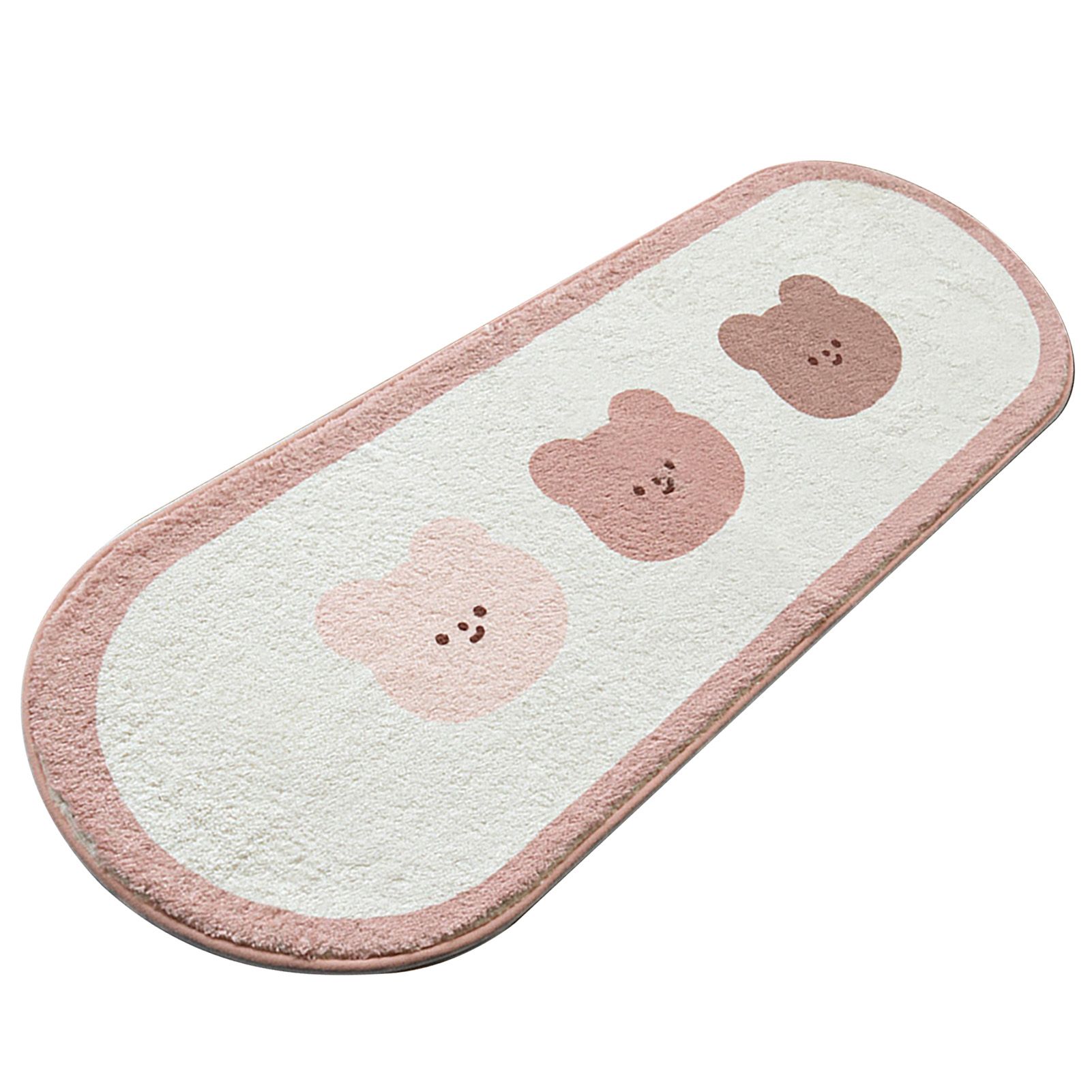 Cartoon Animal Pattern Area Rug Door Mat Soft Cute Oval Rug Bedside Carpet view 2