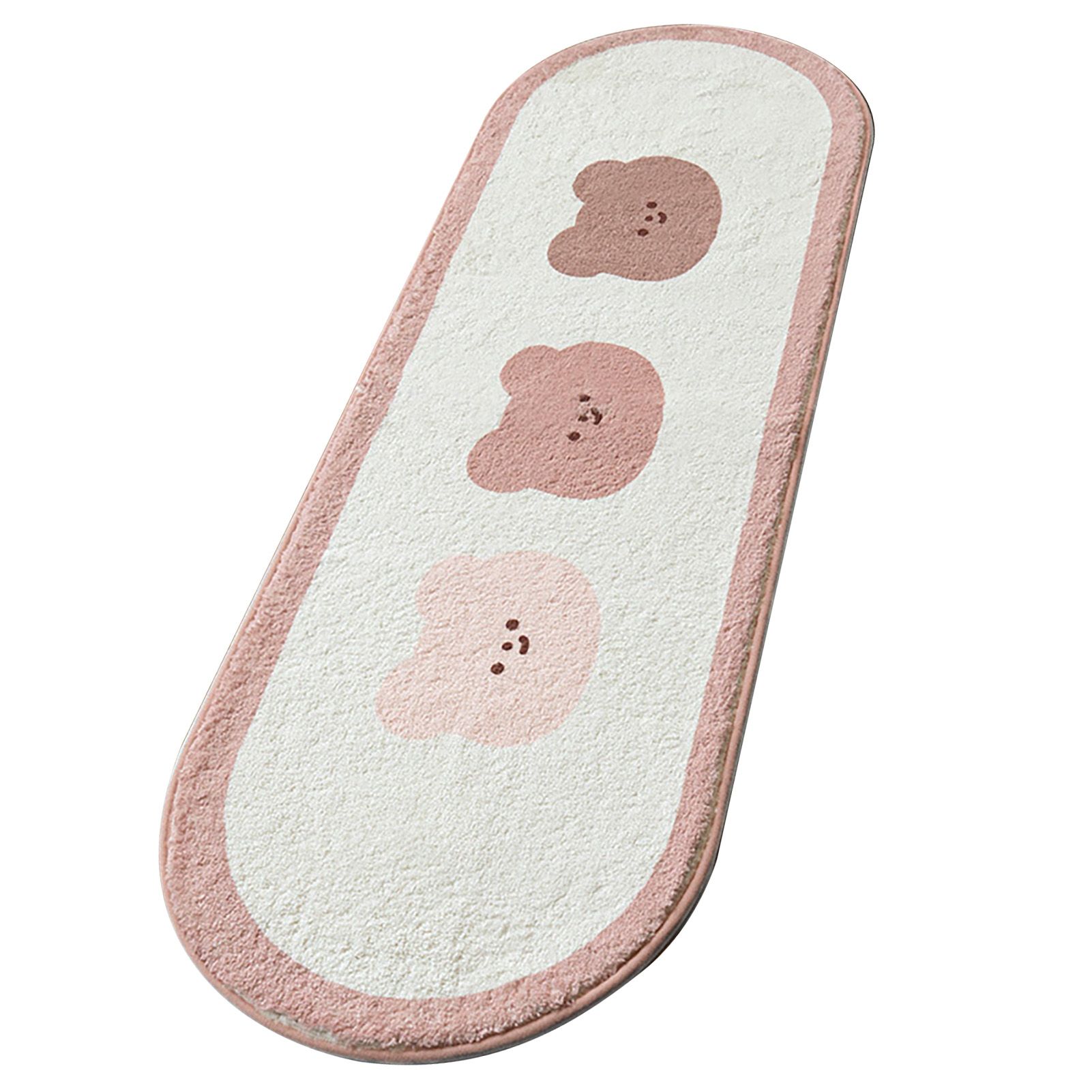 Cartoon Animal Pattern Area Rug Door Mat Soft Cute Oval Rug Bedside Carpet view 3