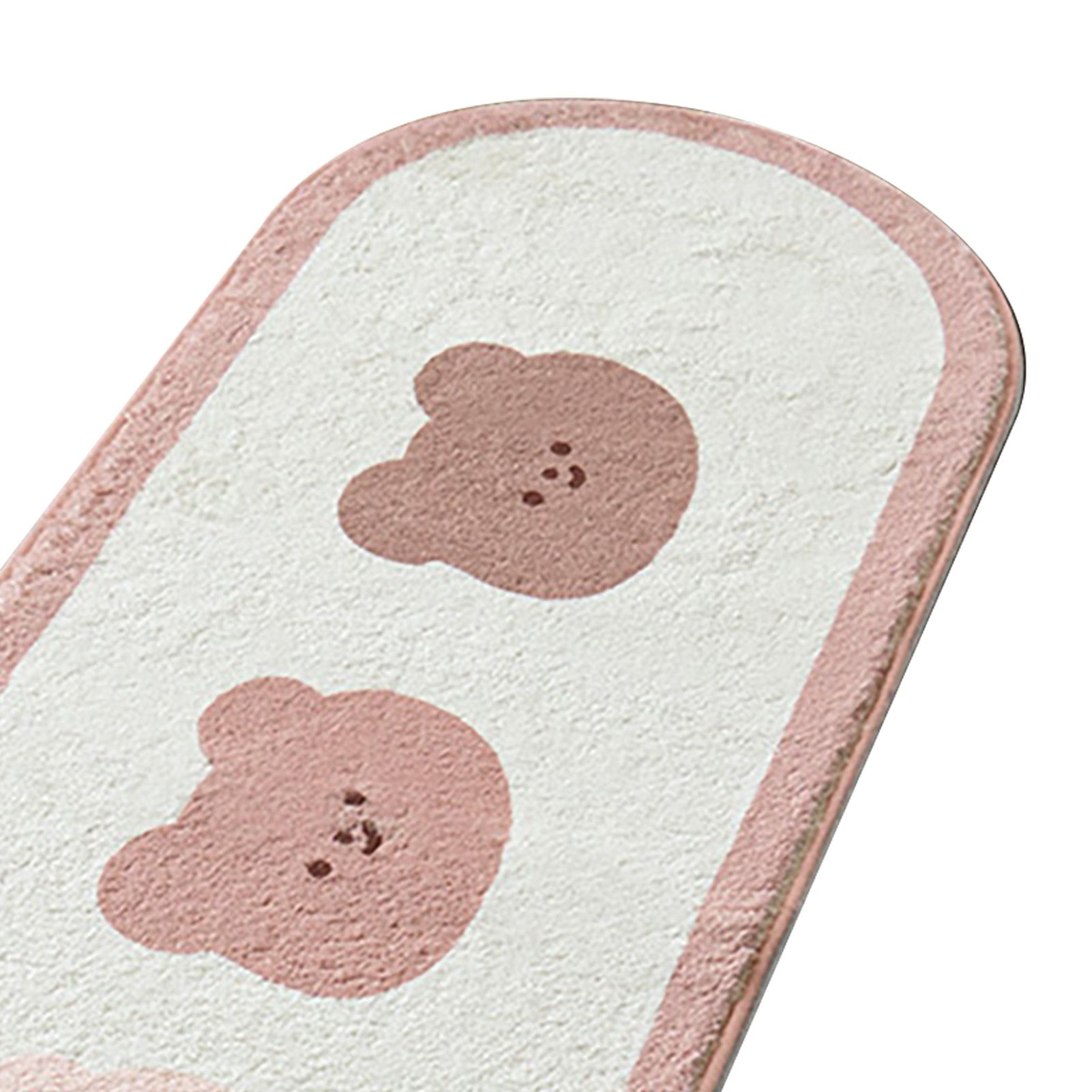 Cartoon Animal Pattern Area Rug Door Mat Soft Cute Oval Rug Bedside Carpet view 8