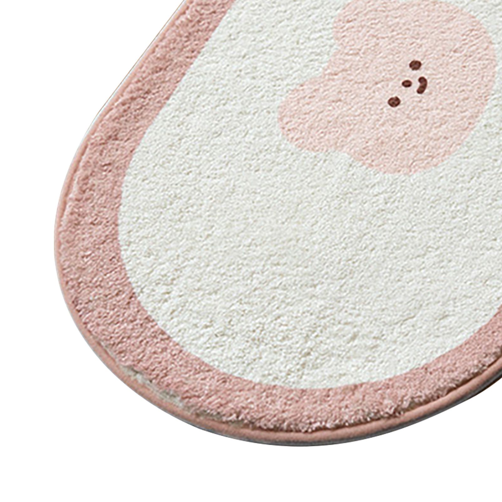 Cartoon Animal Pattern Area Rug Door Mat Soft Cute Oval Rug Bedside Carpet view 10