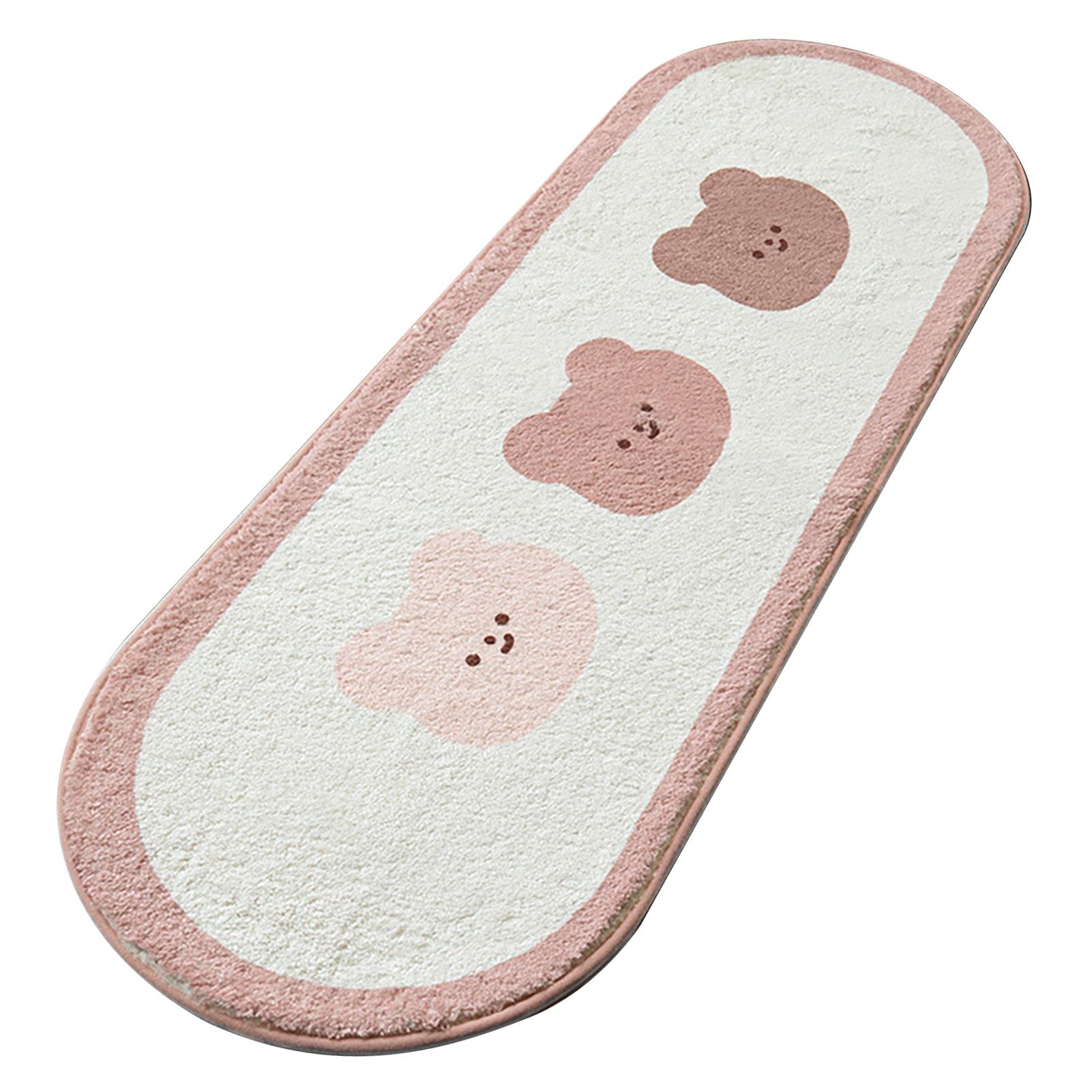Cartoon Animal Pattern Area Rug Door Mat Soft Cute Oval Rug Bedside Carpet view 11