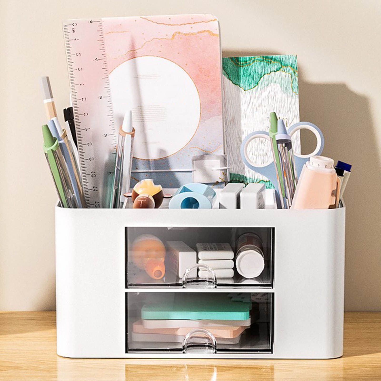 Desk Supplies Organizer Multifunctional Large Capacity Office Desk Organizer view 6