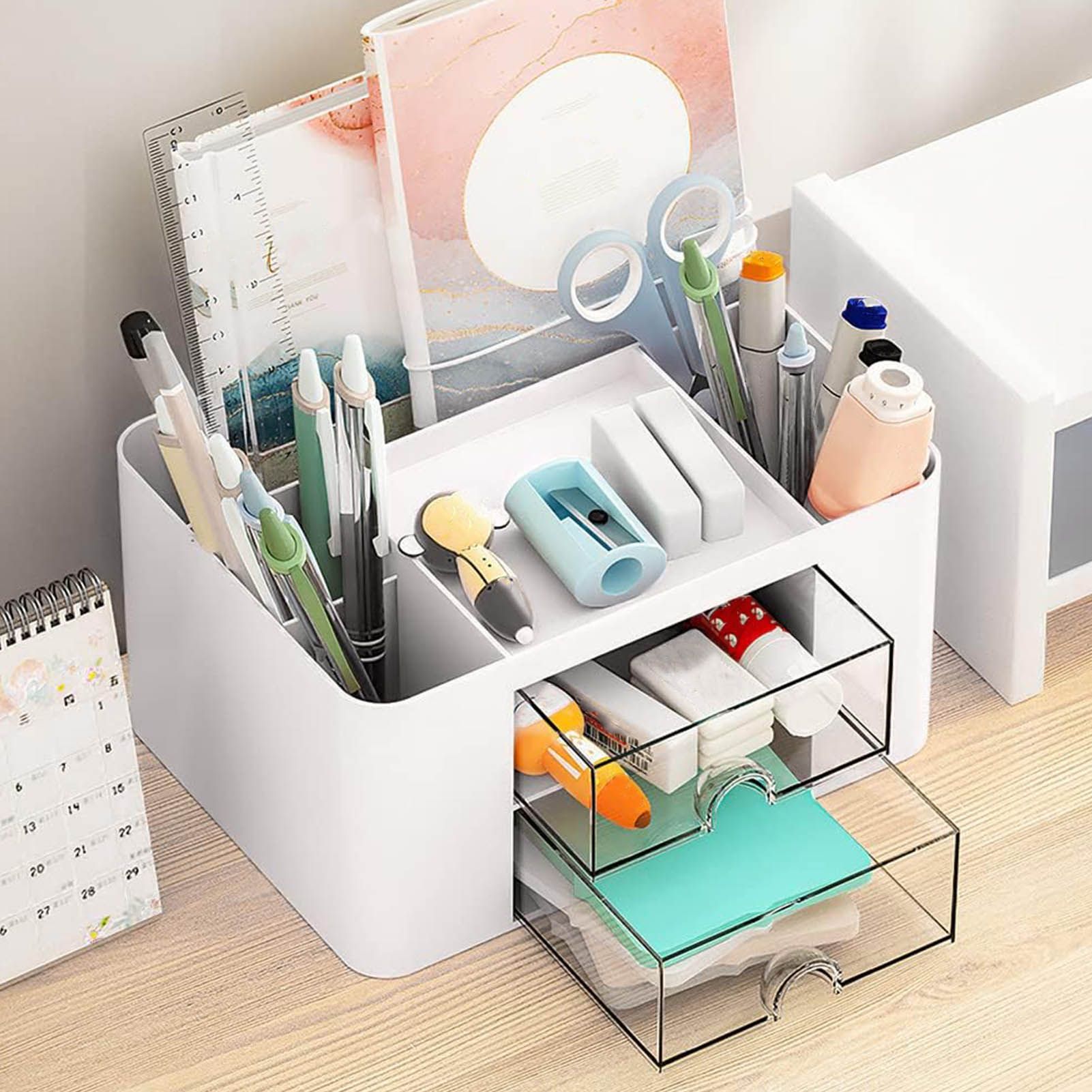 Desk Supplies Organizer Multifunctional Large Capacity Office Desk Organizer view 12