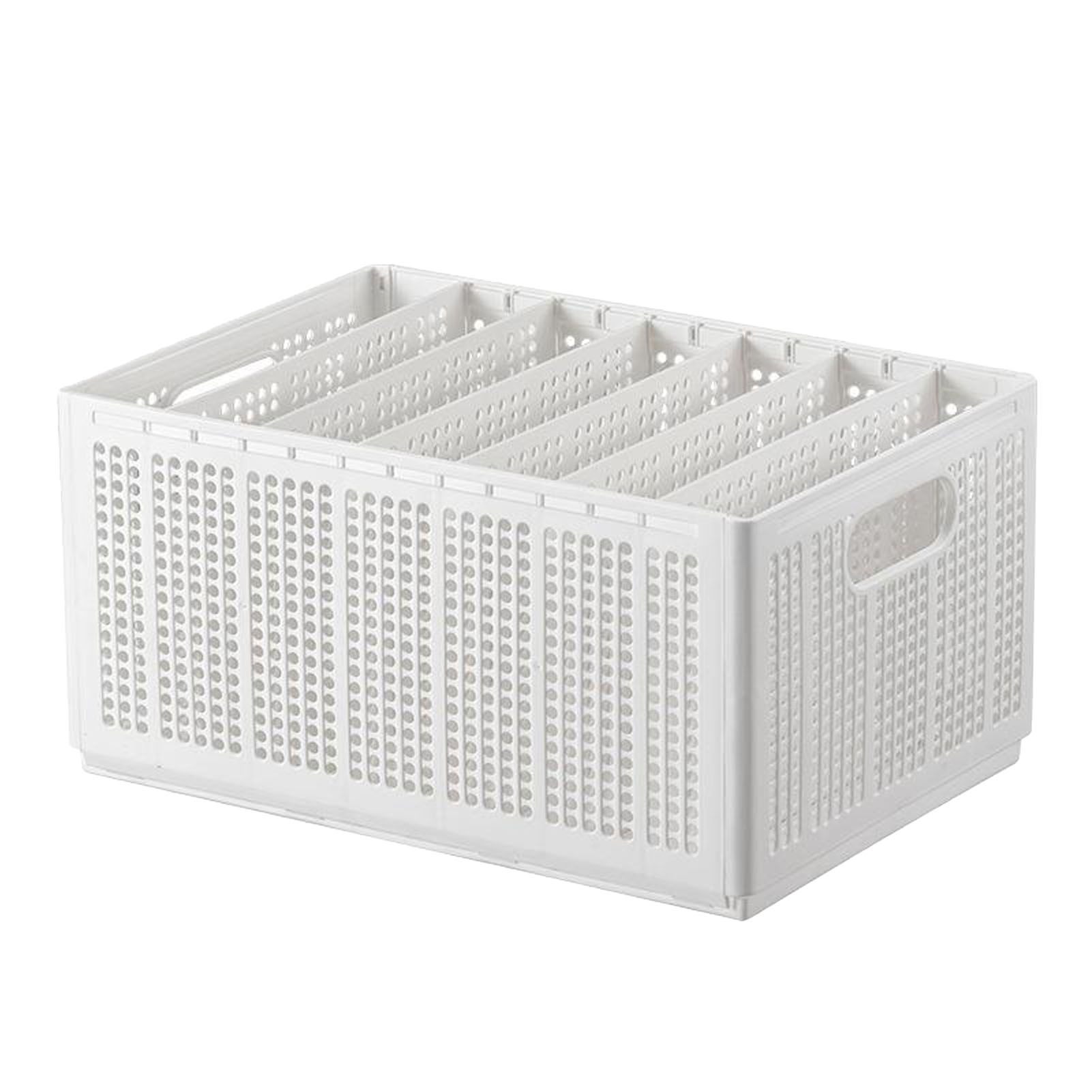 Closet Foldable Pants Storage Box Pure White Adjustable Dividers Rugged