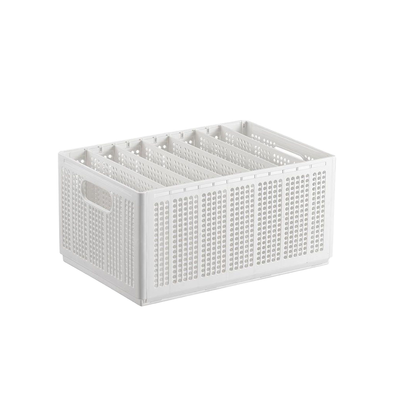Closet Foldable Pants Storage Box Pure White Adjustable Dividers Rugged view 3