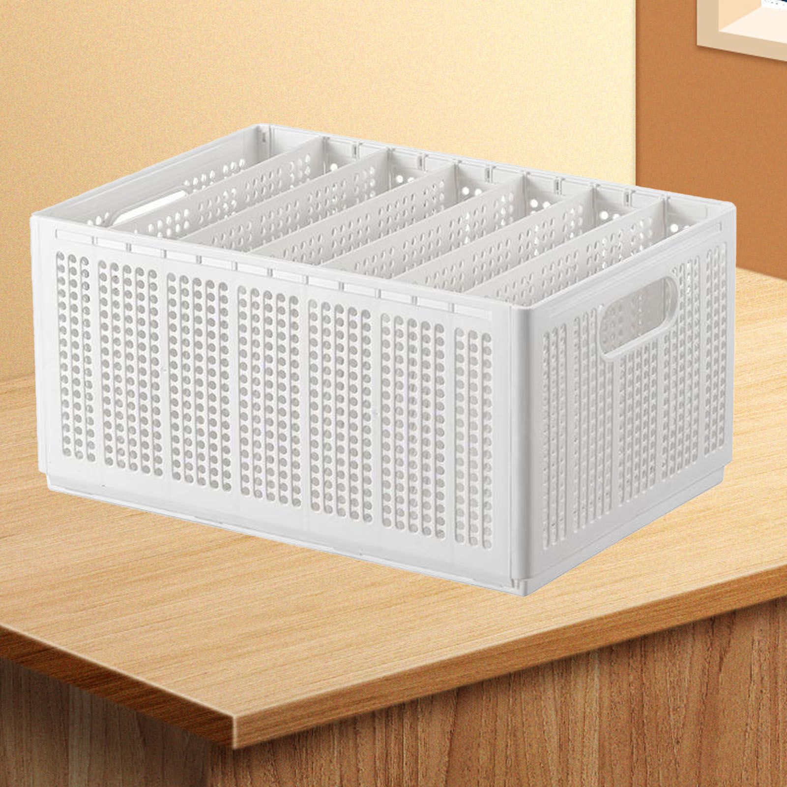 Closet Foldable Pants Storage Box Pure White Adjustable Dividers Rugged view 5