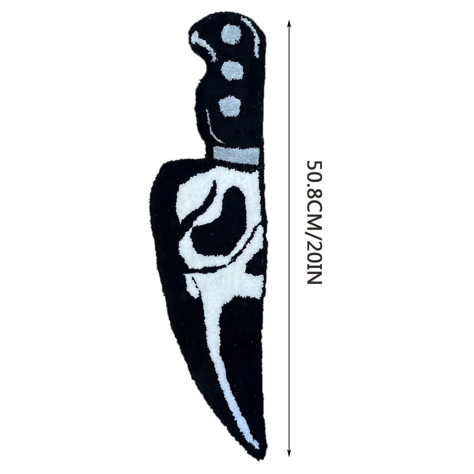 Skull Knife Carpet Horror Scary Scream Bedside Rug Wear Resistant Cashmere view 9