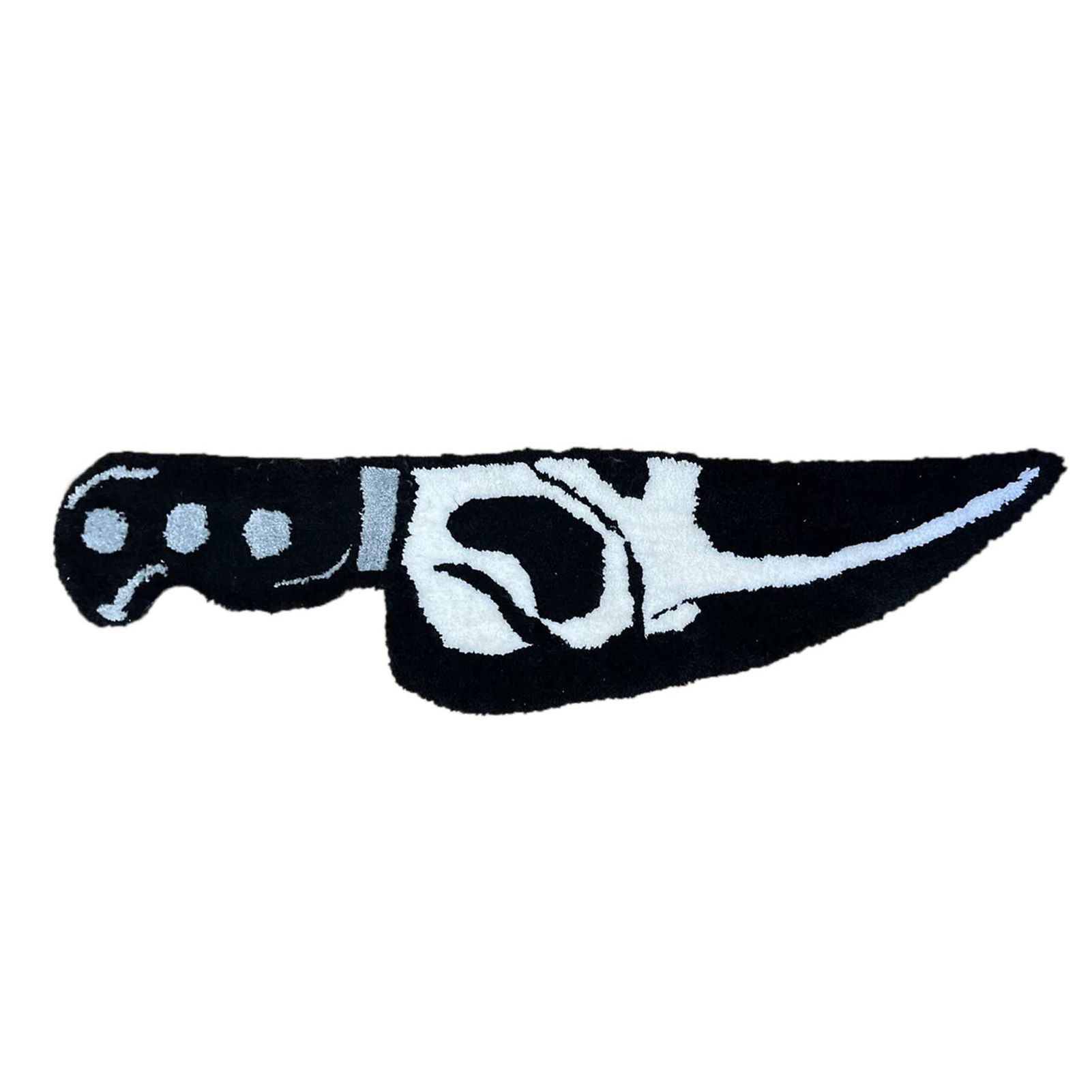 Skull Knife Carpet Horror Scary Scream Bedside Rug Wear Resistant Cashmere view 4