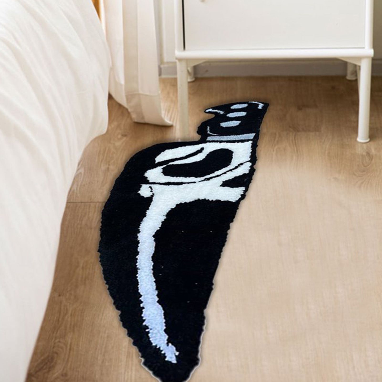 Skull Knife Carpet Horror Scary Scream Bedside Rug Wear Resistant Cashmere view 15