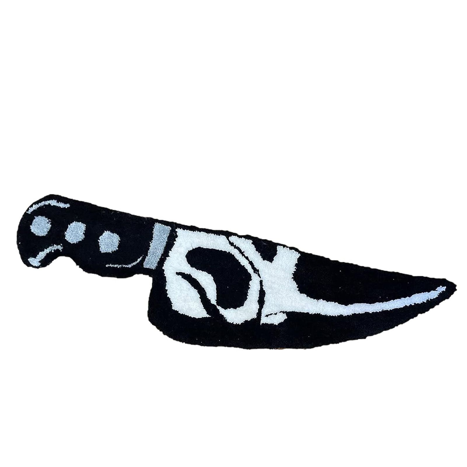 Skull Knife Carpet Horror Scary Scream Bedside Rug Wear Resistant Cashmere view 2