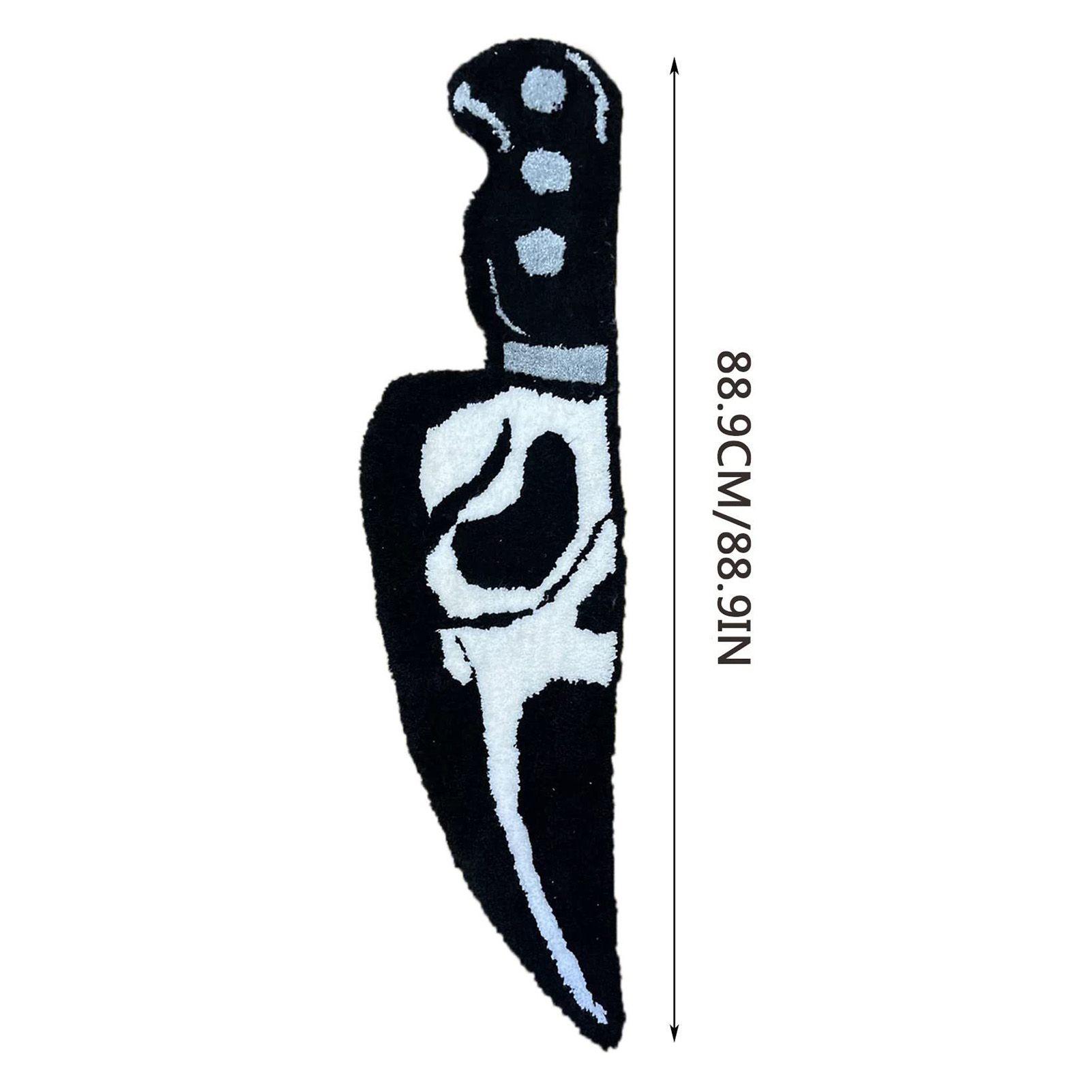 Skull Knife Carpet Horror Scary Scream Bedside Rug Wear Resistant Cashmere view 9