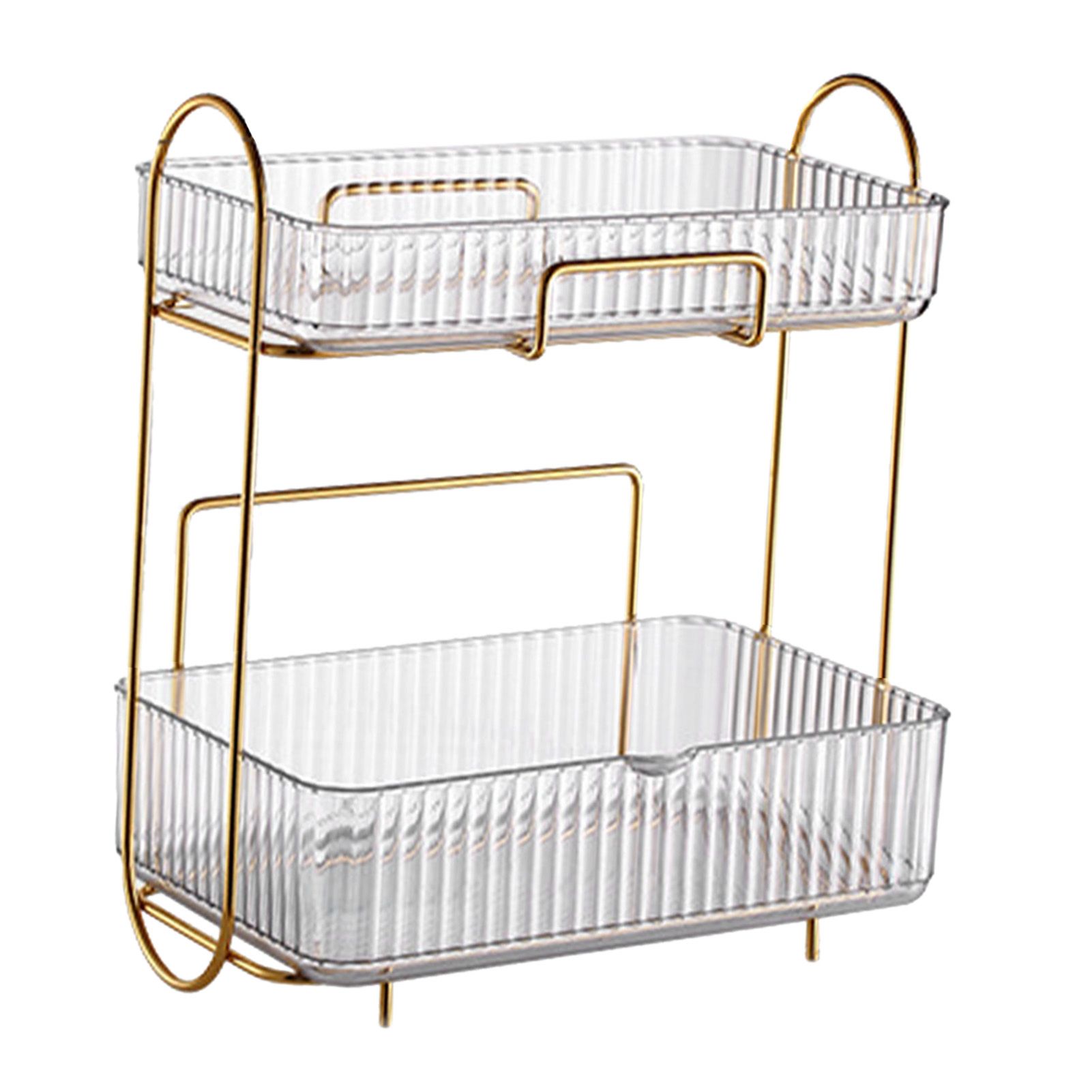 Makeup Organizer 2 Tier Bathroom Countertop Organizer Large Capacity Cosmetic view 2