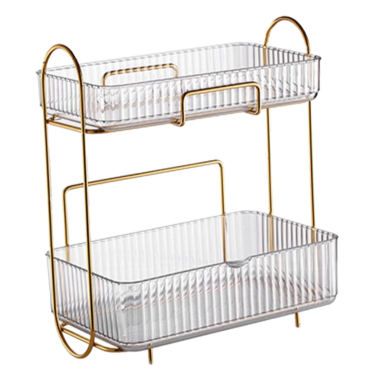 Makeup Organizer 2 Tier Bathroom Countertop Organizer Large Capacity Cosmetic view 3