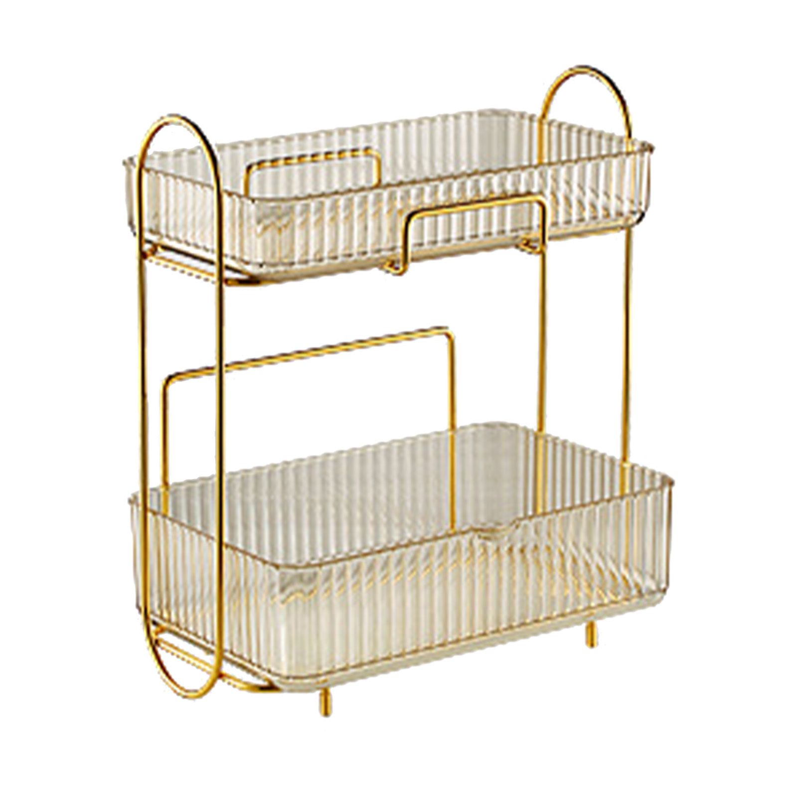 Makeup Organizer 2 Tier Bathroom Countertop Organizer Large Capacity Cosmetic view 3