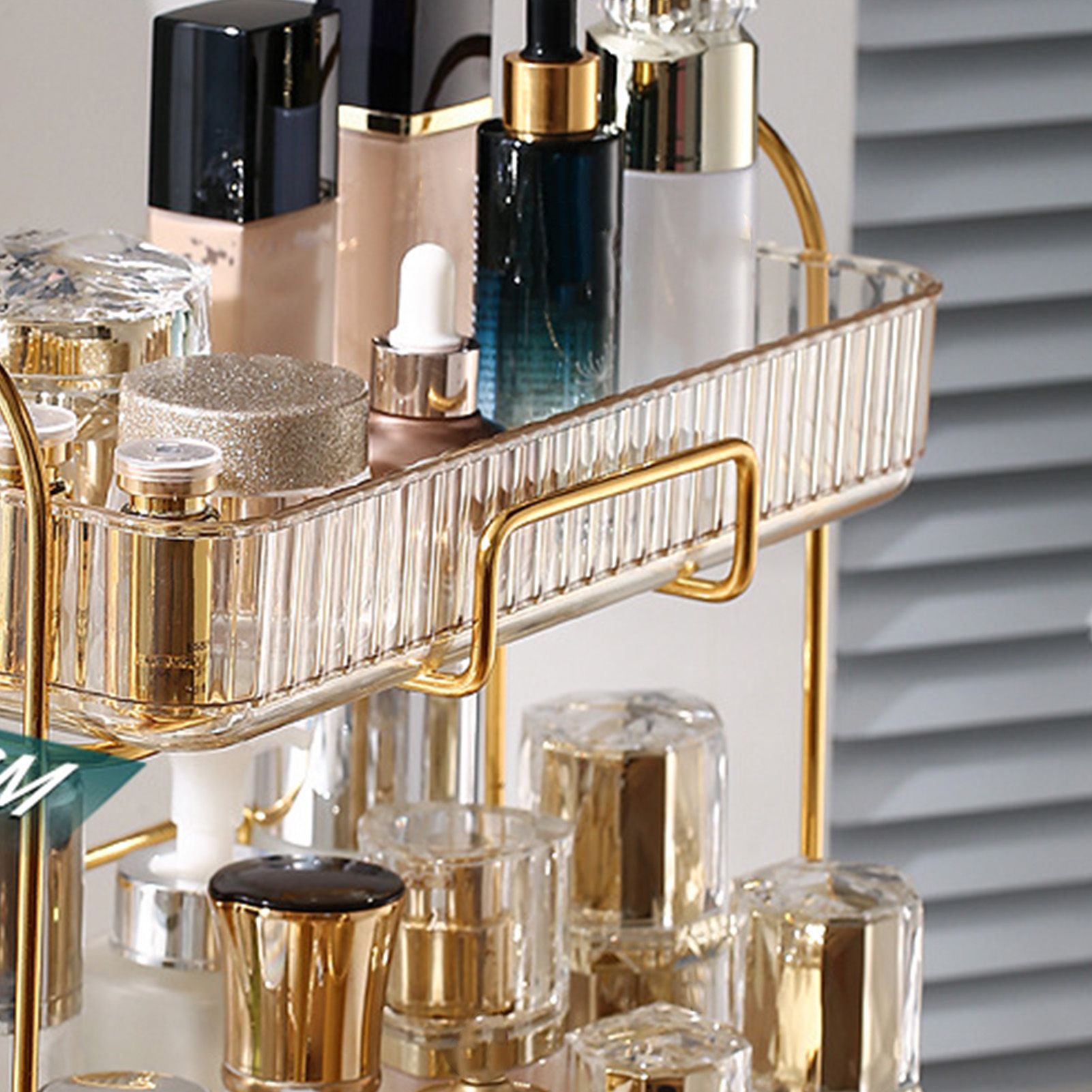 Makeup Organizer 2 Tier Bathroom Countertop Organizer Large Capacity Cosmetic view 8