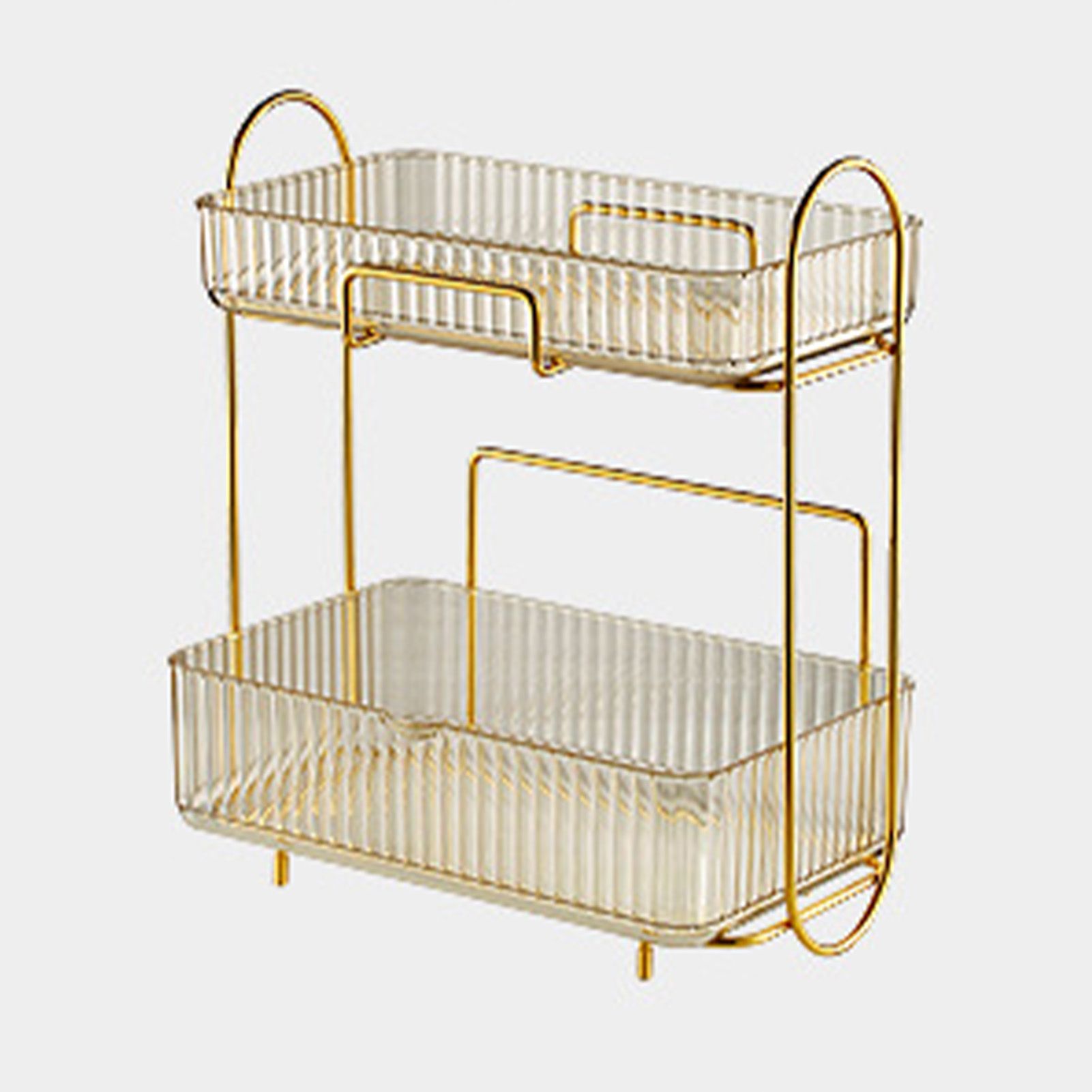 Makeup Organizer 2 Tier Bathroom Countertop Organizer Large Capacity Cosmetic view 12