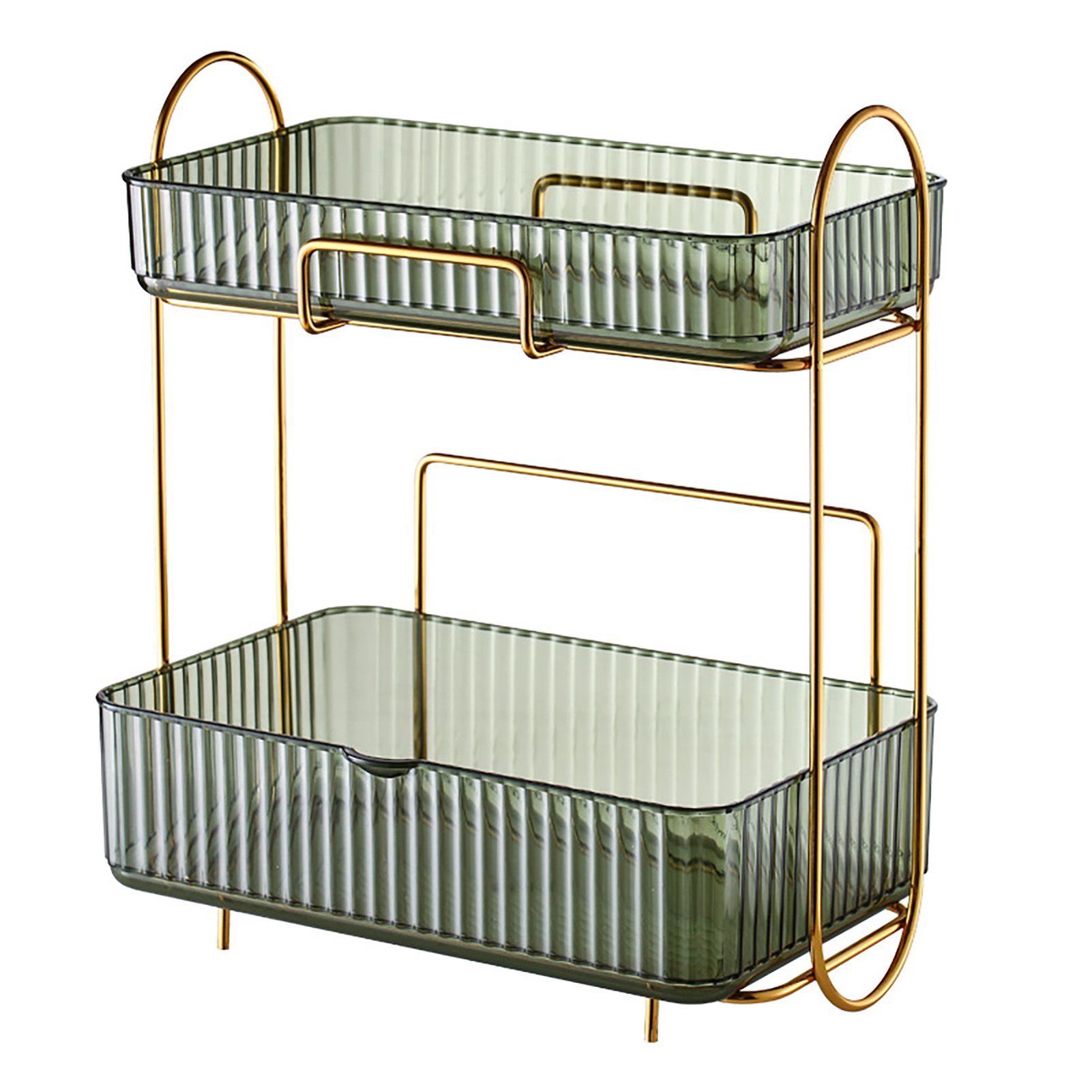Makeup Organizer 2 Tier Bathroom Countertop Organizer Large Capacity Cosmetic view 2