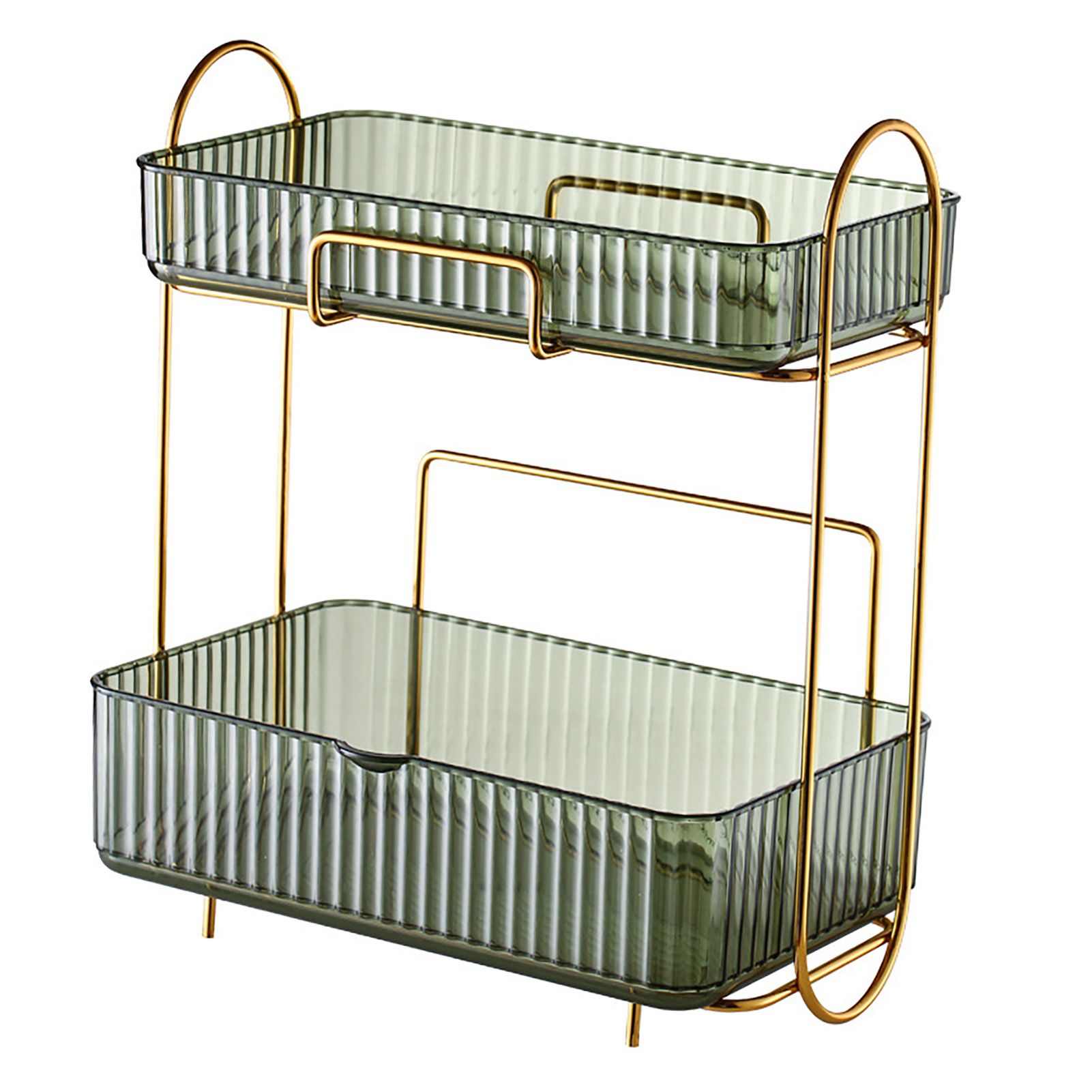 Makeup Organizer 2 Tier Bathroom Countertop Organizer Large Capacity Cosmetic view 3