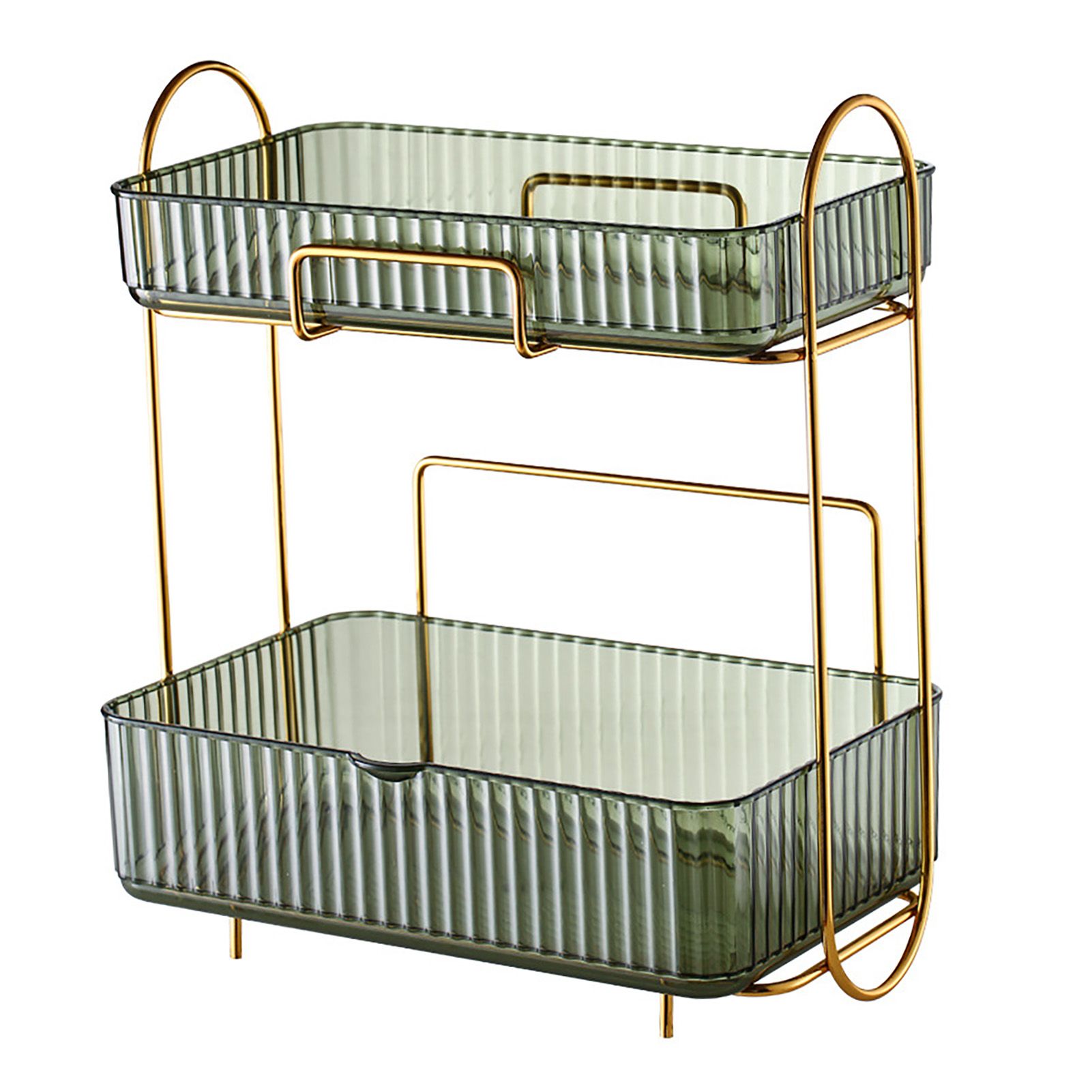 Makeup Organizer 2 Tier Bathroom Countertop Organizer Large Capacity Cosmetic view 4