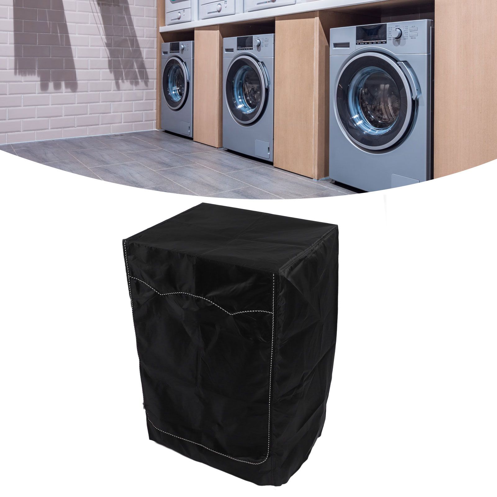 Washing Machine Cover Washer Dryer Cover Suit Most Front Load Waterproof view 12
