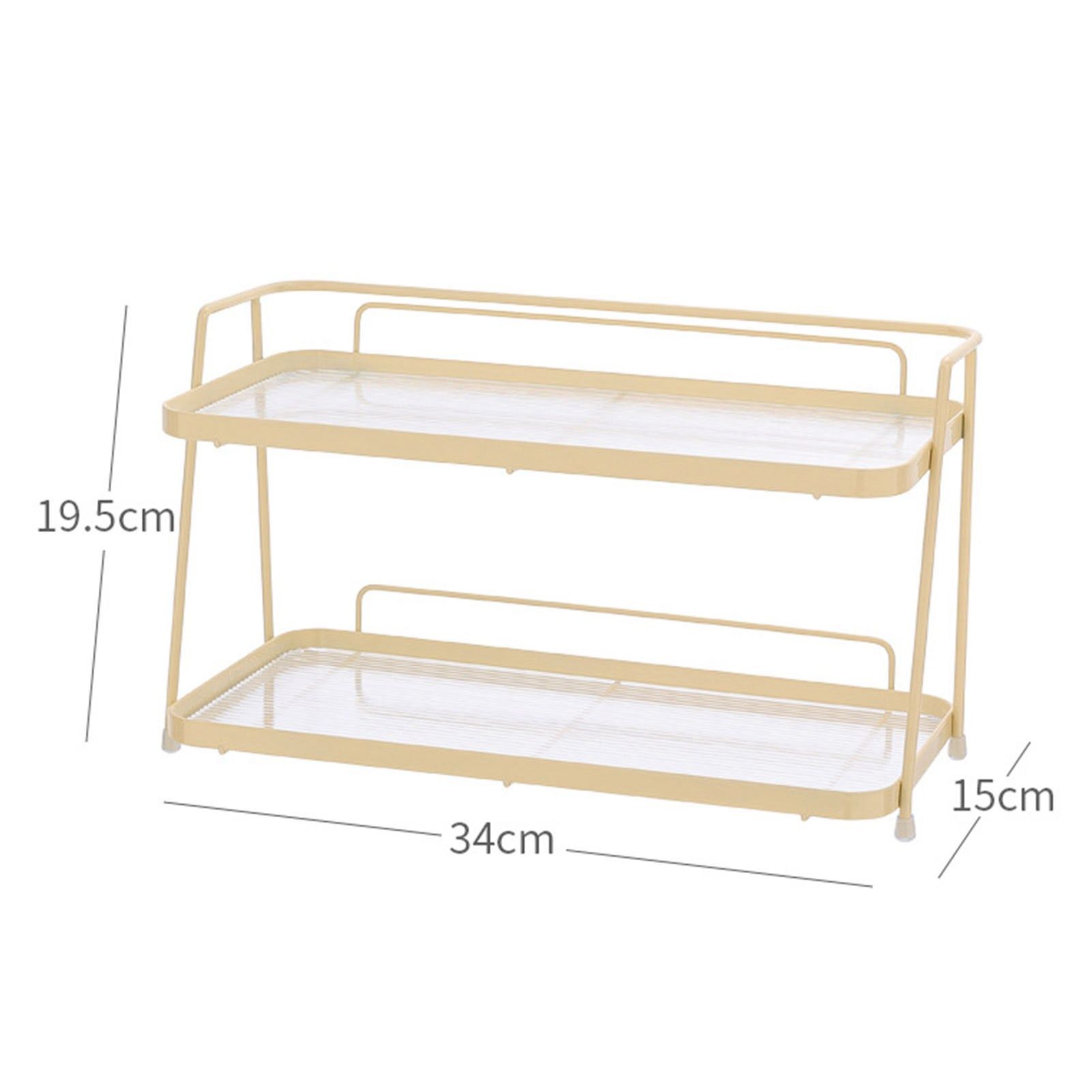 2 Tier Bathroom Countertop Organizer Counter Standing Rack Cosmetic Holder view 12