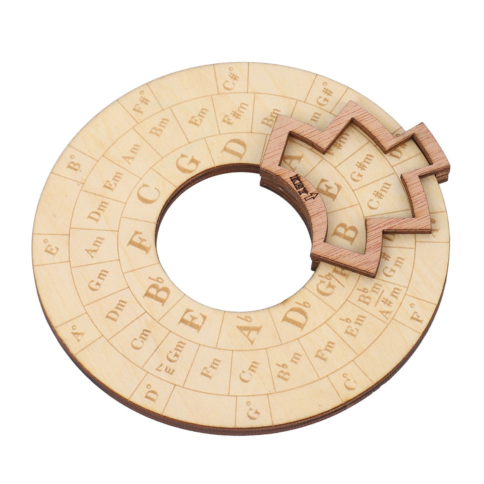 Wooden Music Circle Wheel Educational Rugged Adjustable Durable Circle of